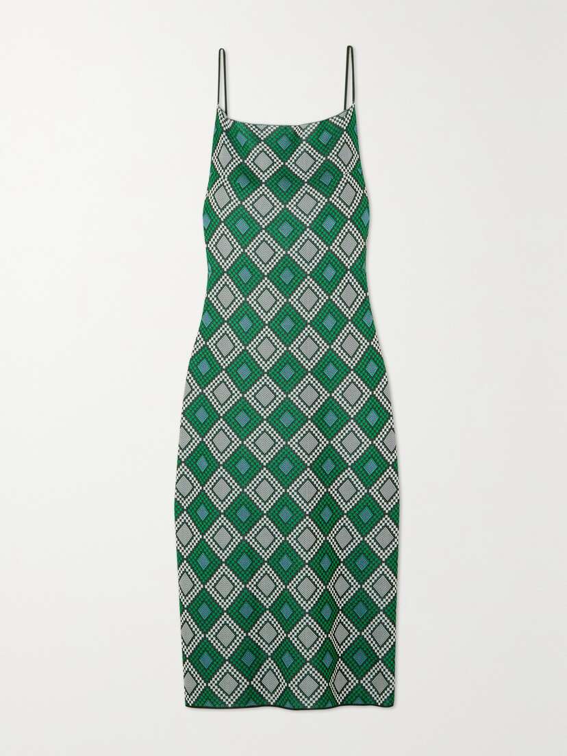 Ahluwalia Ojewale Jacquard-knit Midi Dress