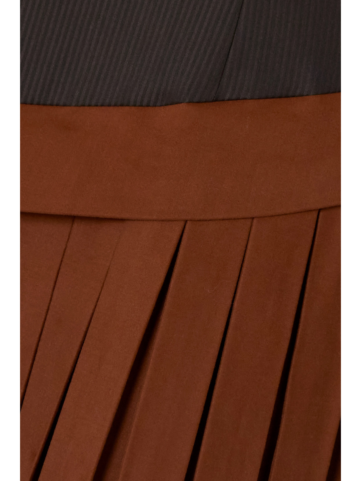 Ahluwalia Nero Drill And Pleated Wool And Silk-blend Mini Dress In Brown