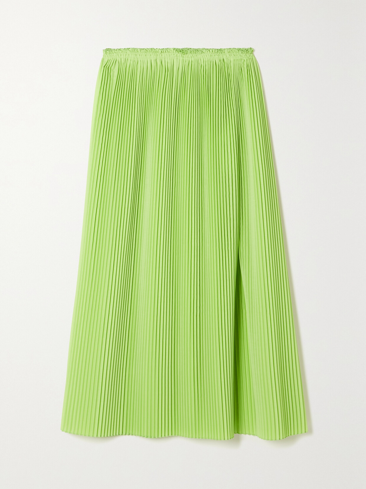 Rosie Assoulin - Pleated Crepe Midi Skirt - Green