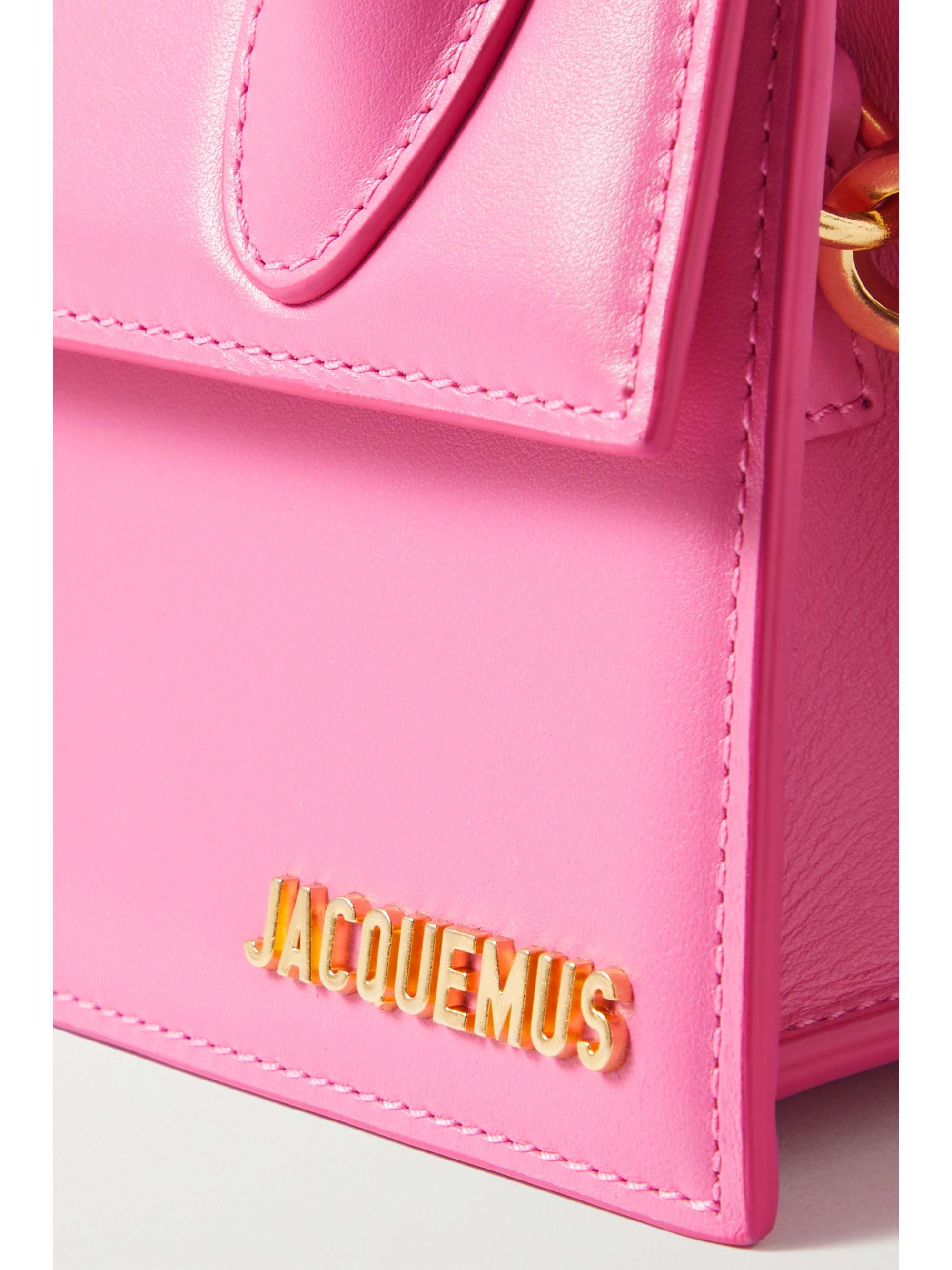 JACQUEMUS Le Chiquito Noeud leather shoulder bag NETAPORTER
