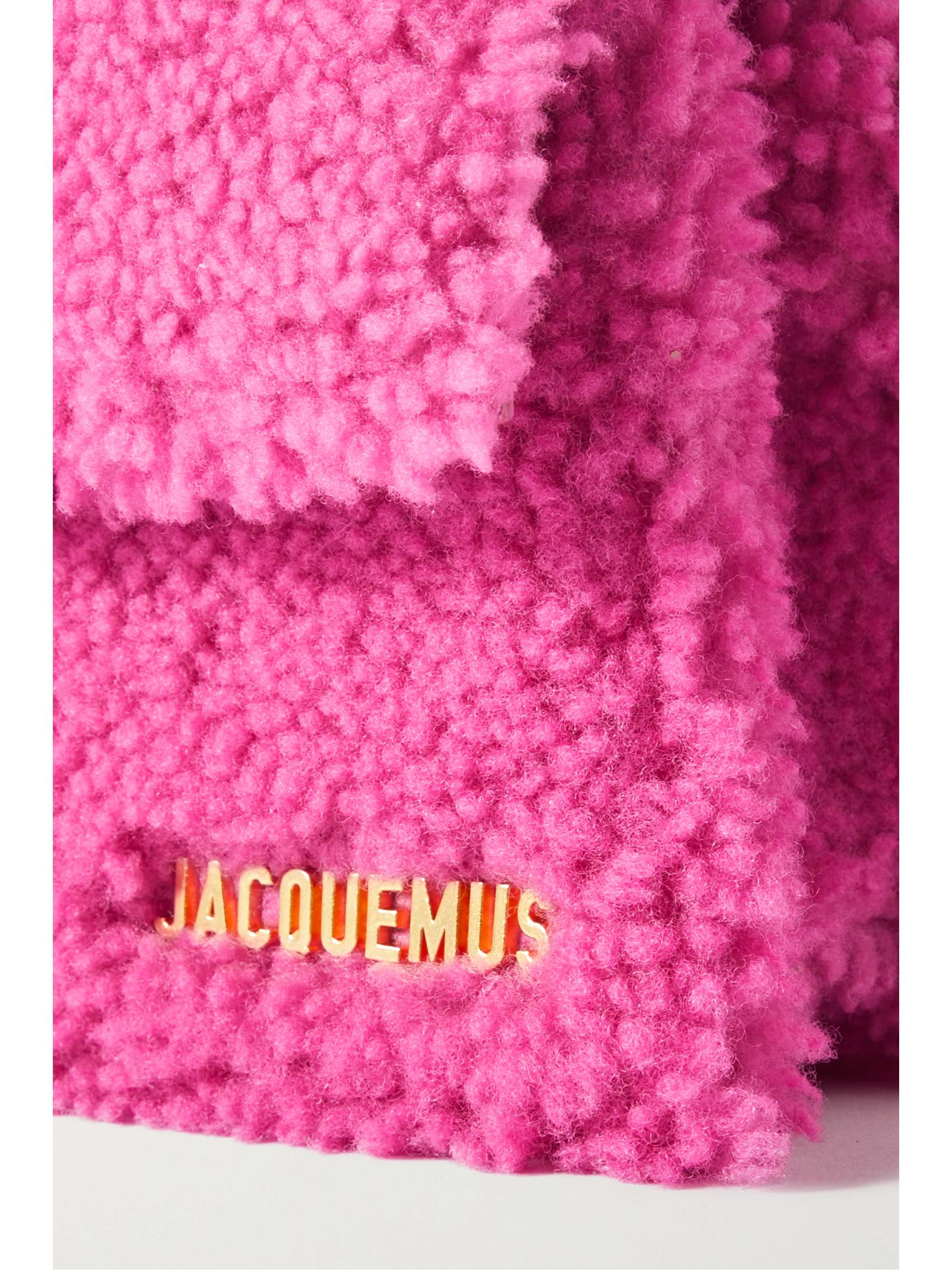 JACQUEMUS Le Bambidou shearling shoulder bag