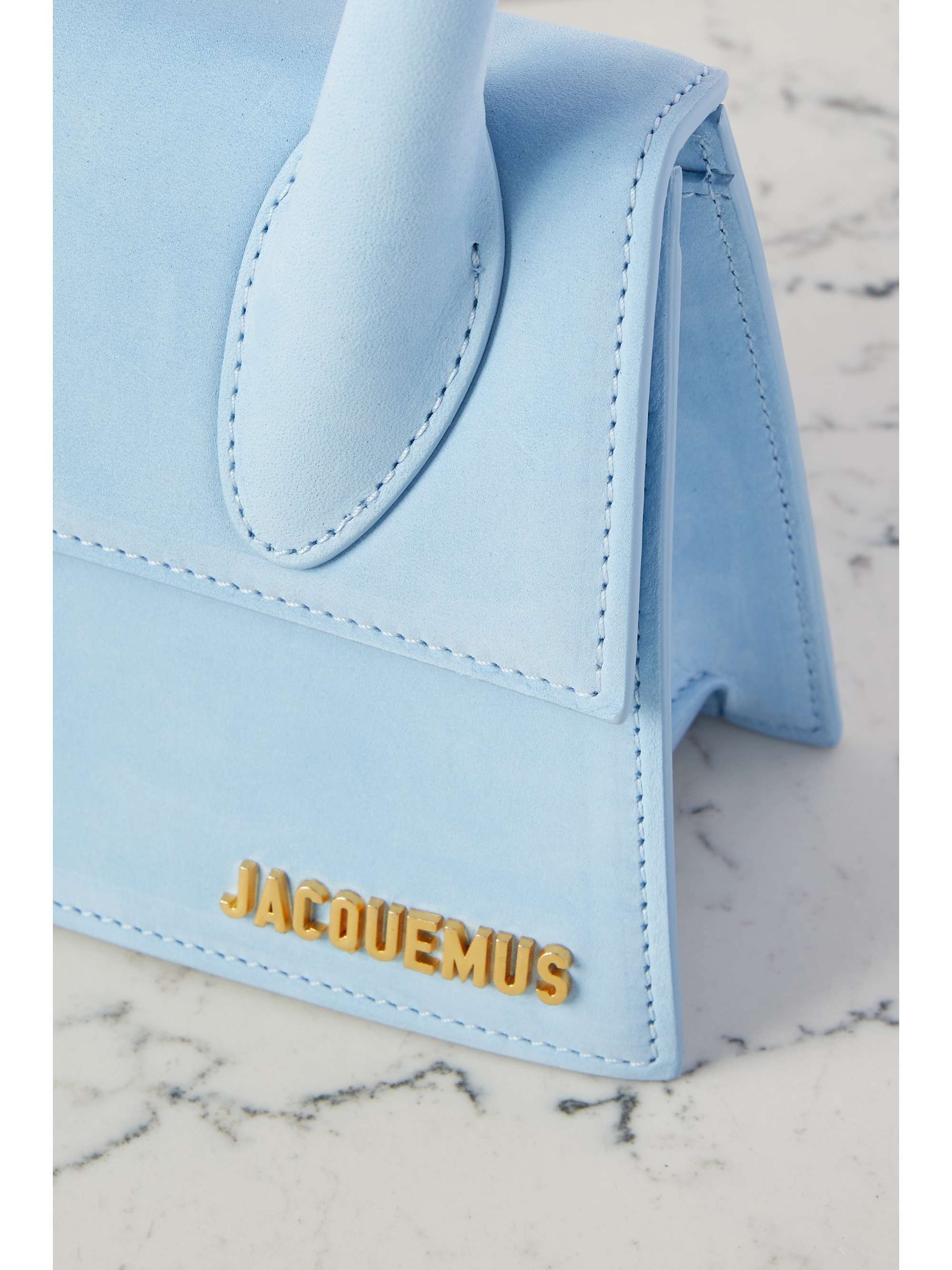 JACQUEMUS Le Chiquito Moyen suede shoulder bag NETAPORTER
