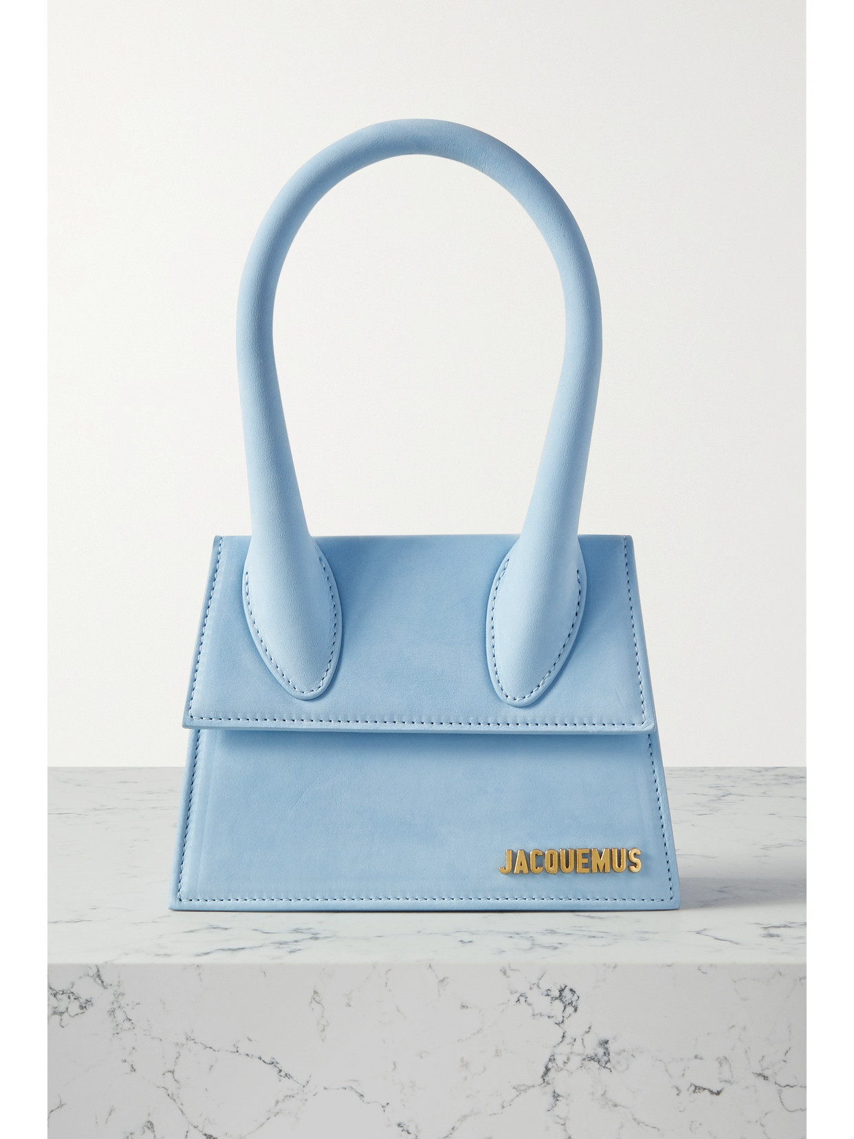 Jacquemus - Le Chiquito Noeud Suede Shoulder Bag - Blue