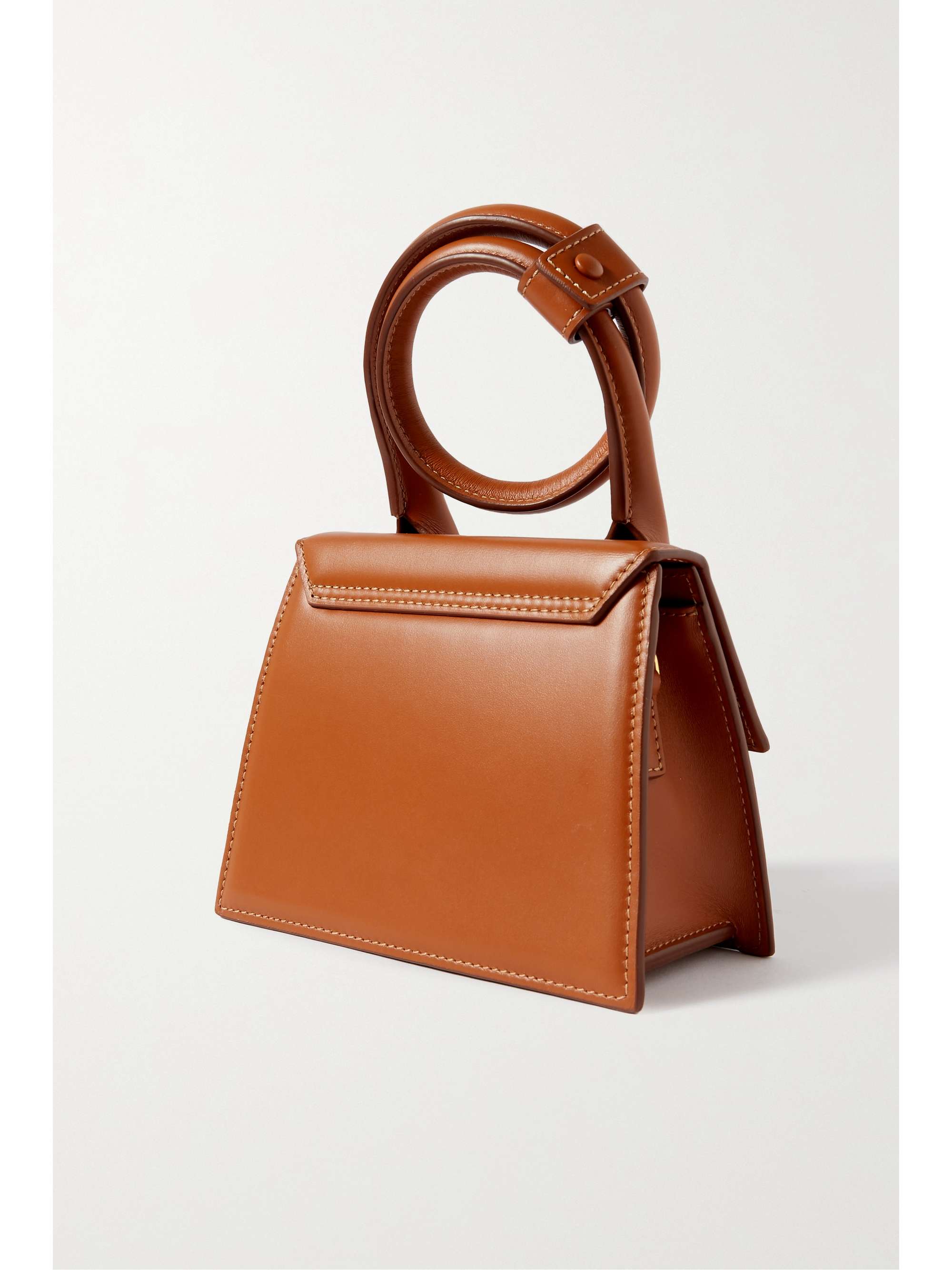 JACQUEMUS Le Chiquito Noeud leather shoulder bag NETAPORTER