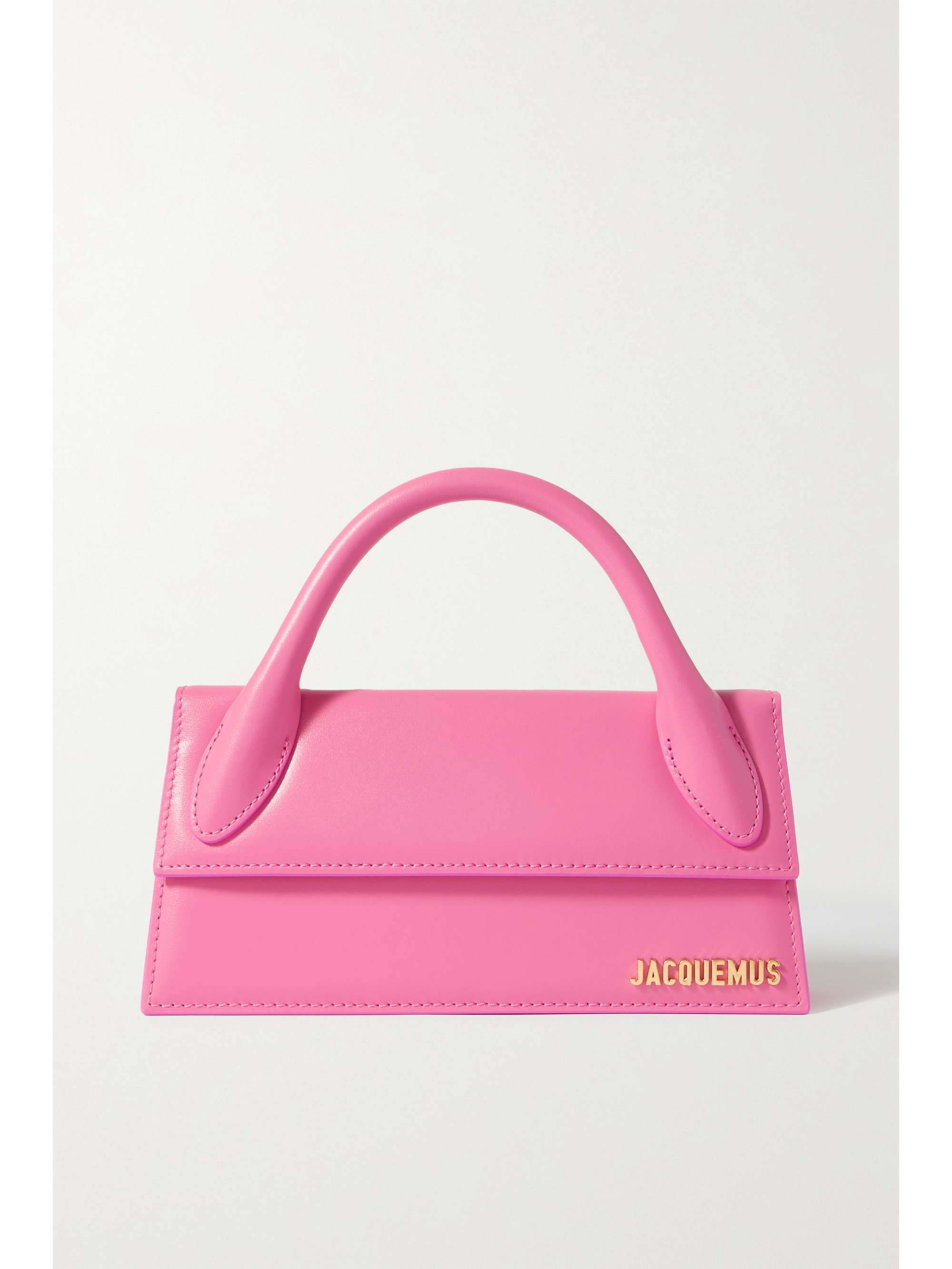 Jacquemus Mini Le Chiquito Leather Tote Bag in Pink