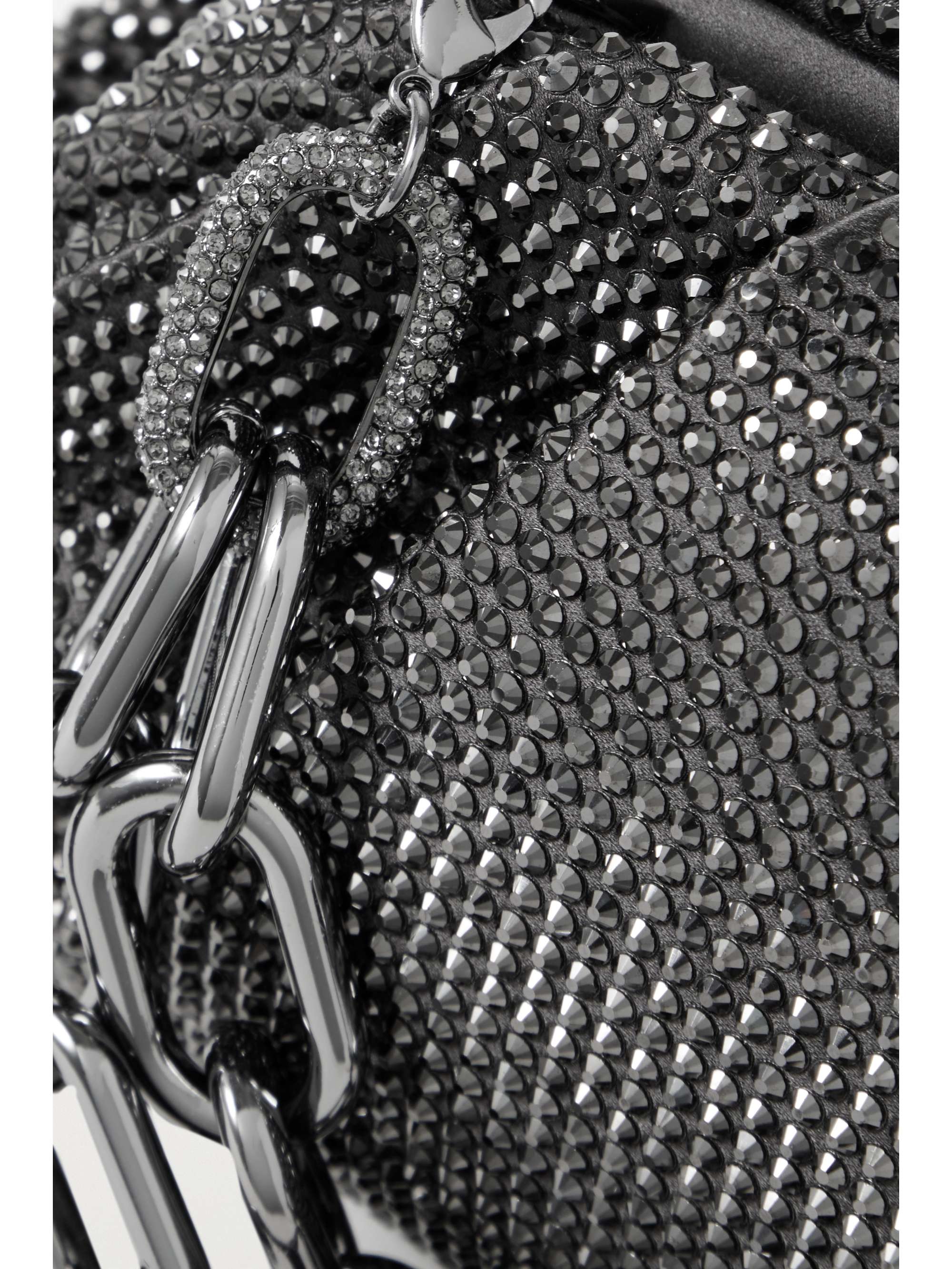 JUDITH LEIBER COUTURE حقيبة كلاتش Gemma من الساتان مزينة بالكريستال
