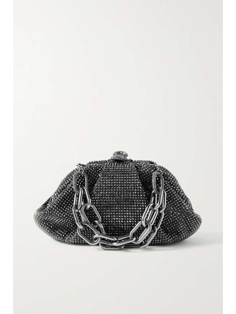 Judith Leiber Couture Gemma Crystal-embellished Satin Clutch