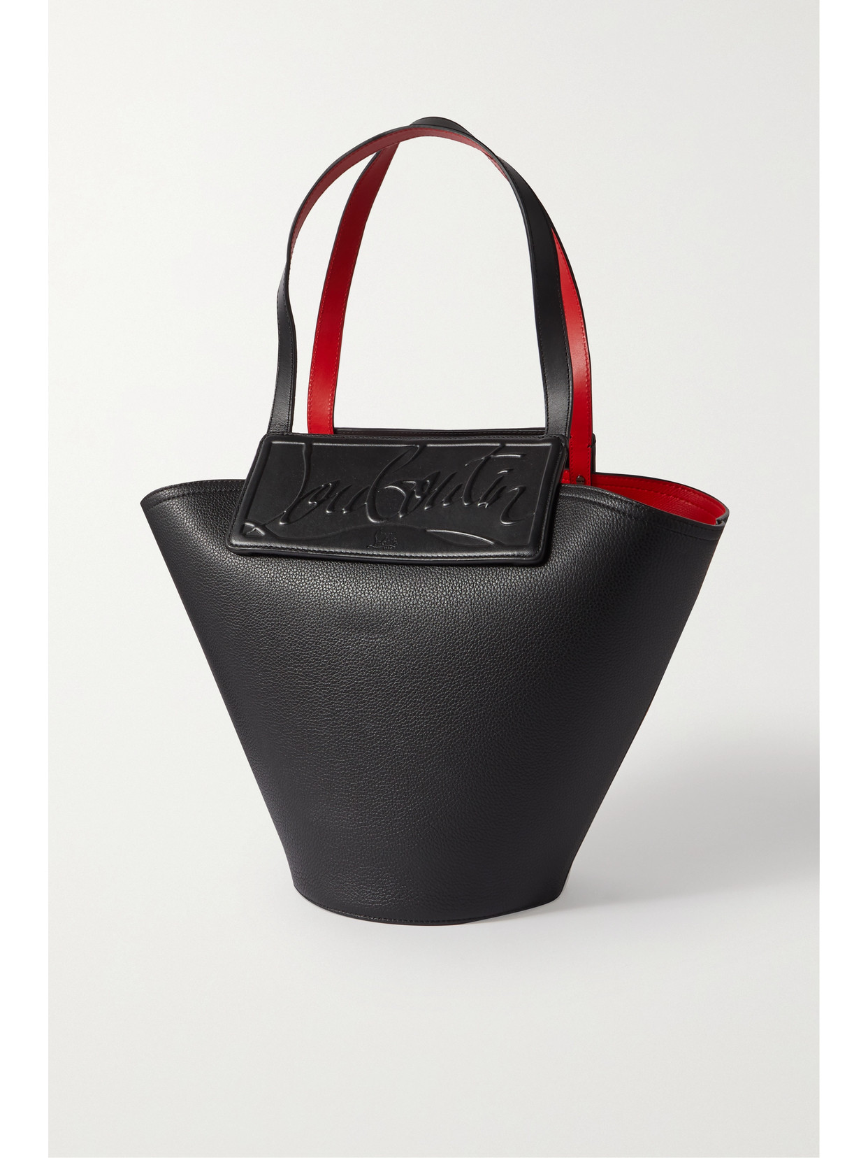 Shop Christian Louboutin Loubishore Leather Tote In Black