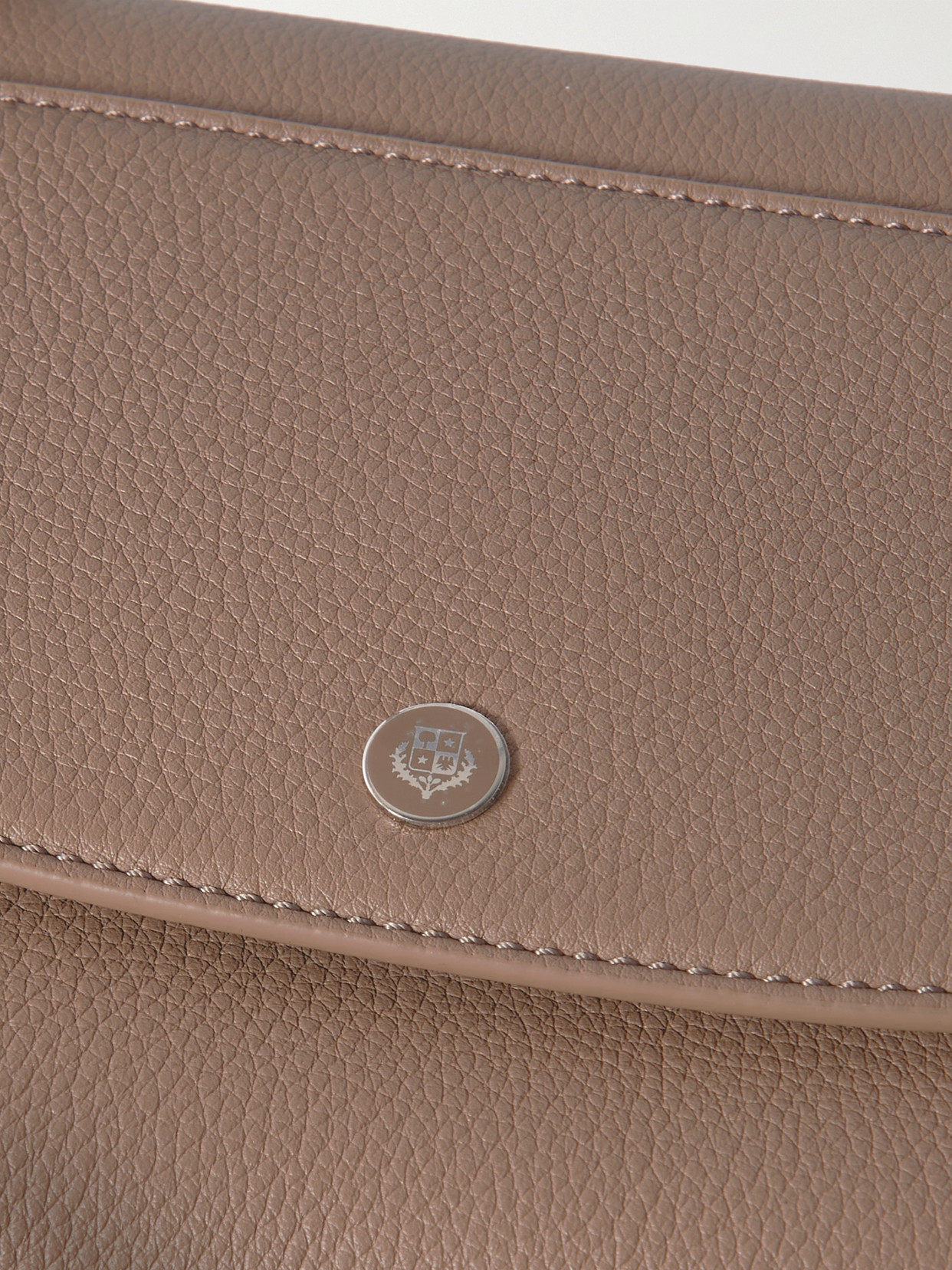 Loro Piana Sesia Happy Day Large Textured-leather Tote In Brown