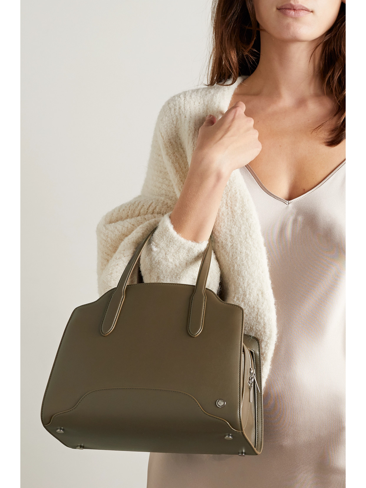 Loro Piana Sesia Medium Leather Tote In Brown