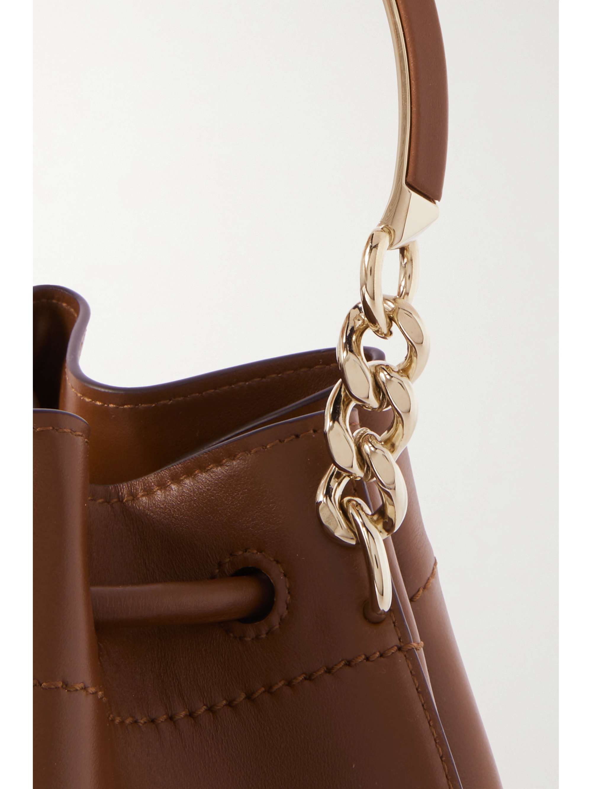 JIMMY CHOO Bon Bon small leather bucket bag