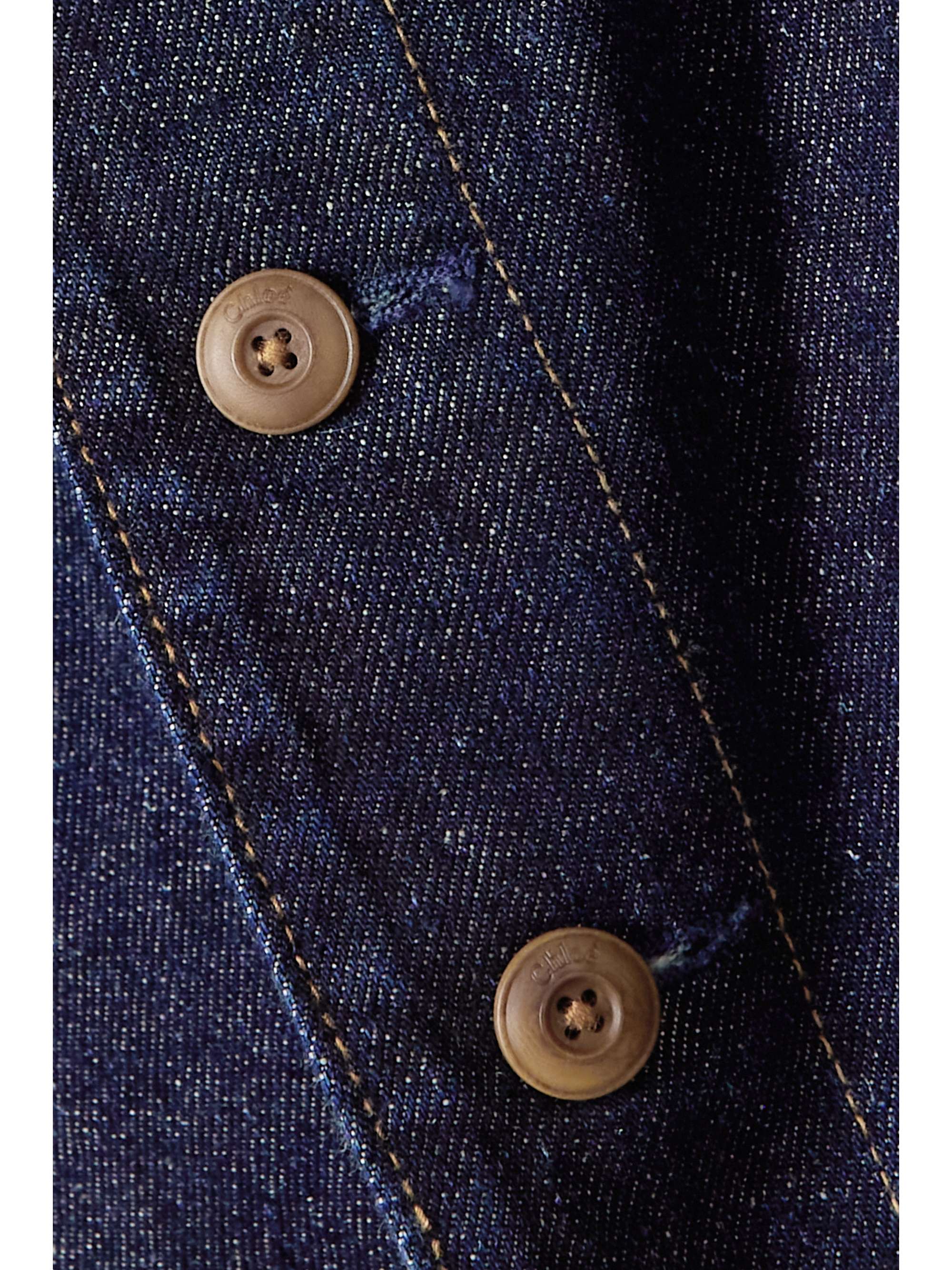 CHLOÉ Agung recycled denim midi skirt