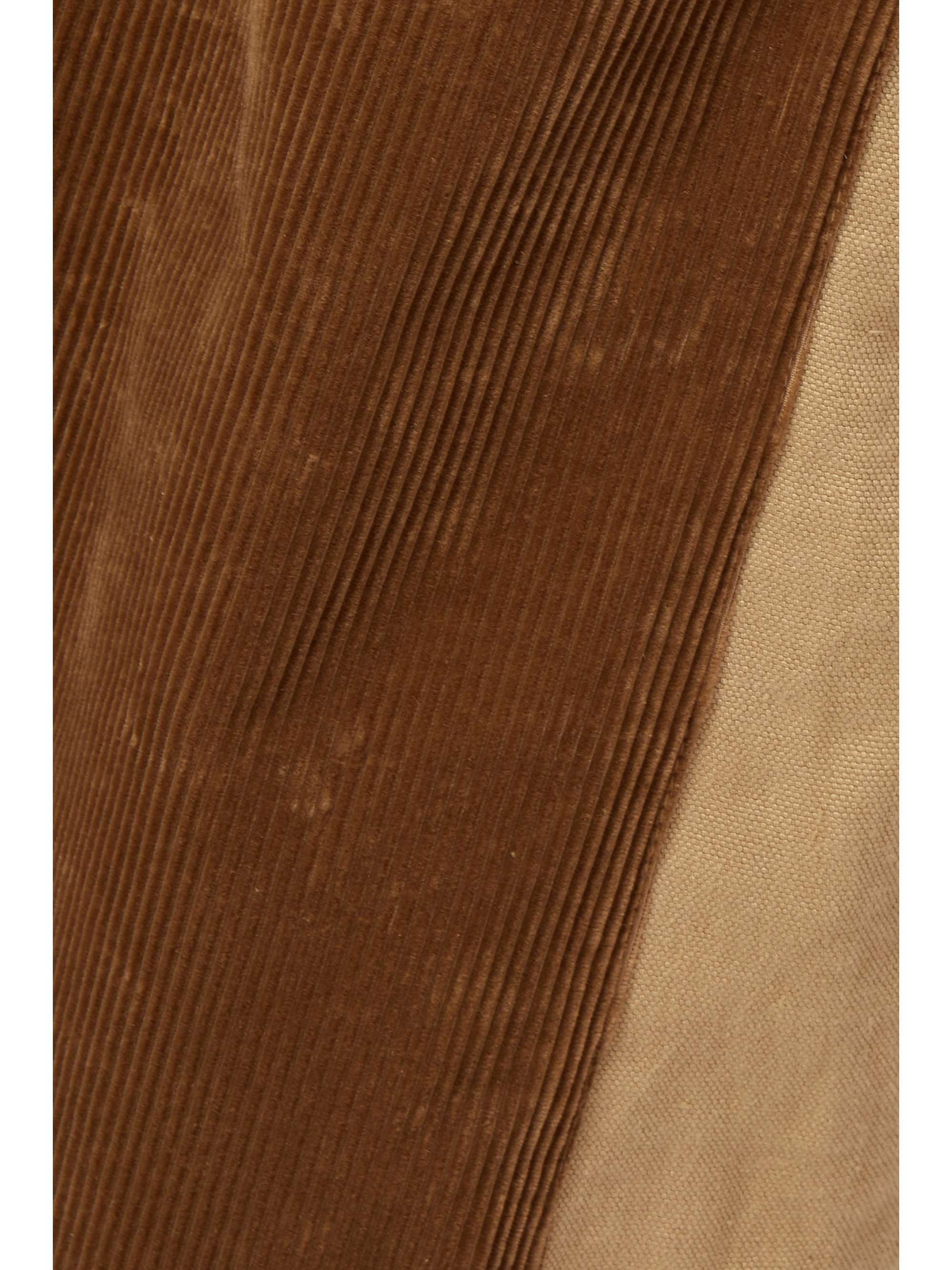 CHLOÉ Hemp and paper blend-trimmed cotton flared pants