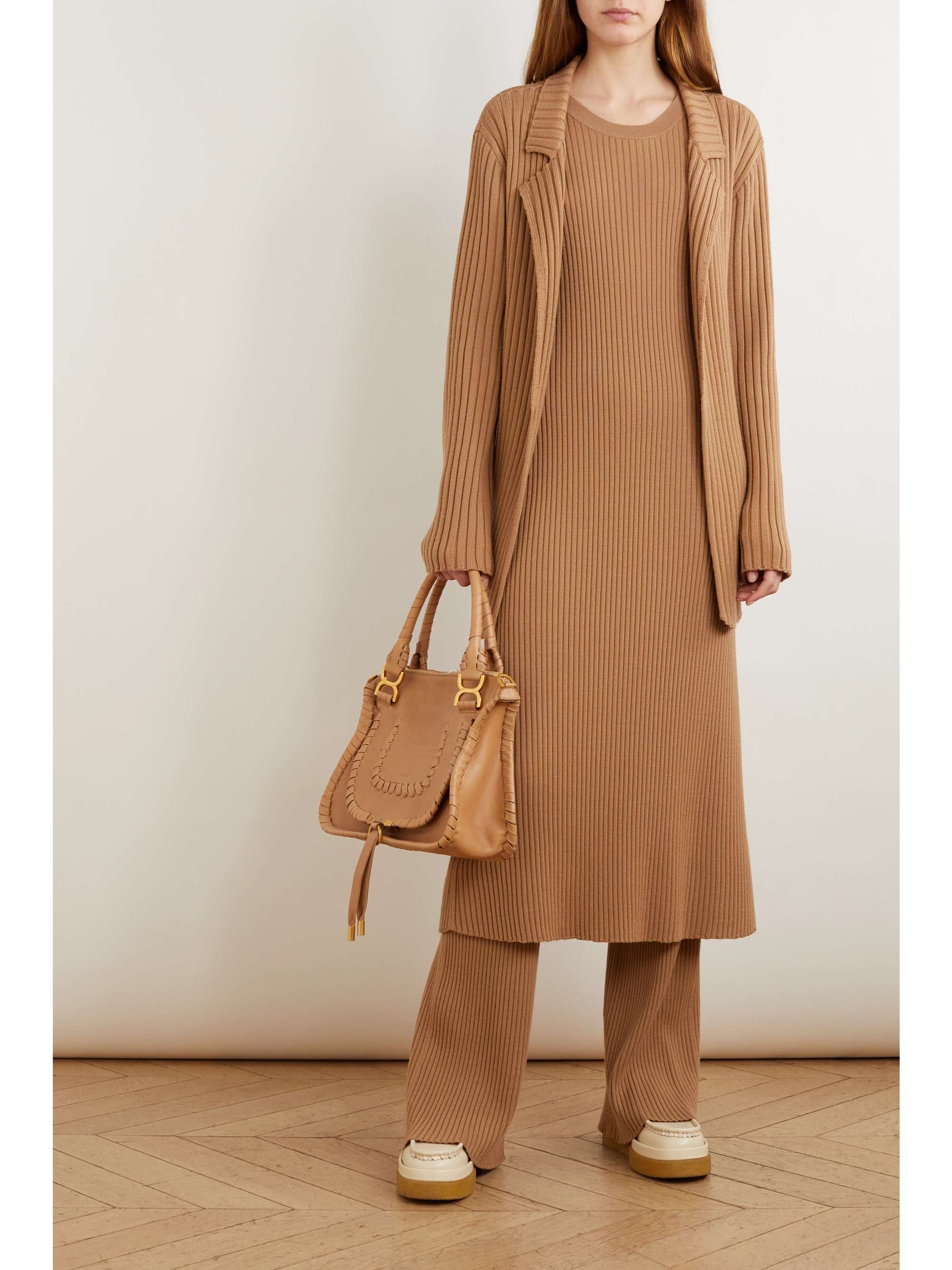 CHLOÉ Ribbed wool and cashmere-blend cardigan