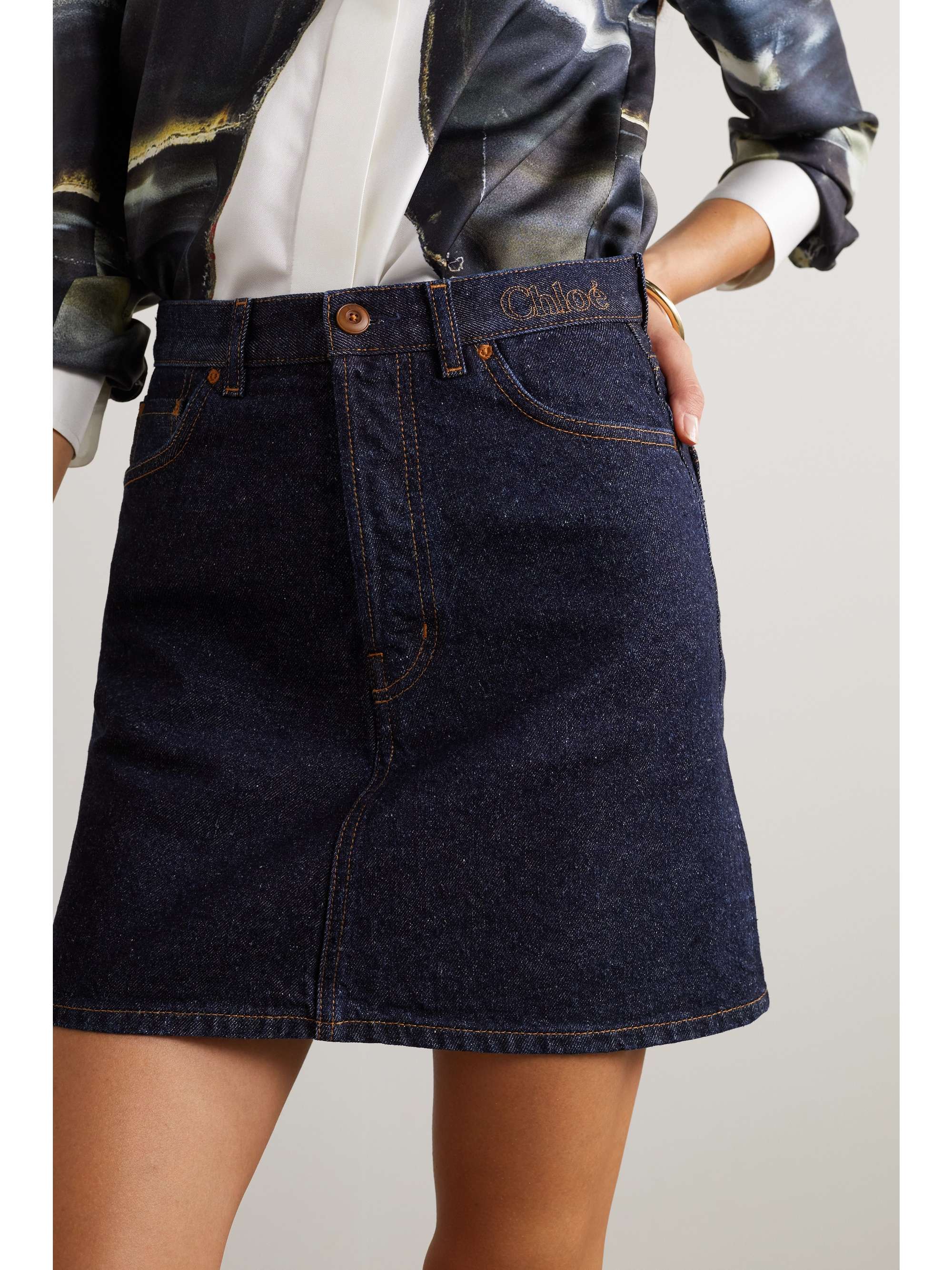 CHLOÉ 牛仔布迷你半身裙