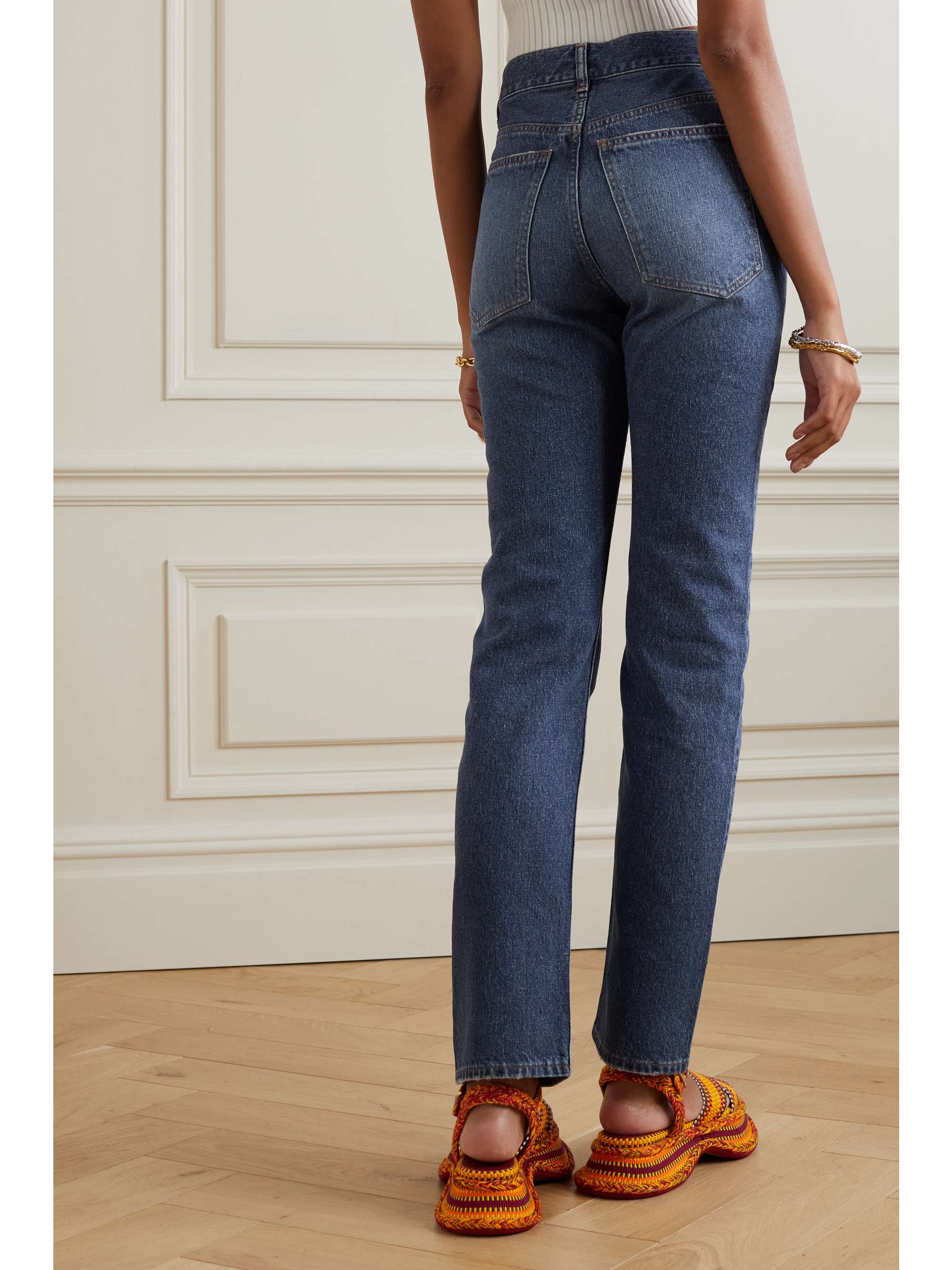 high waisted straight pants