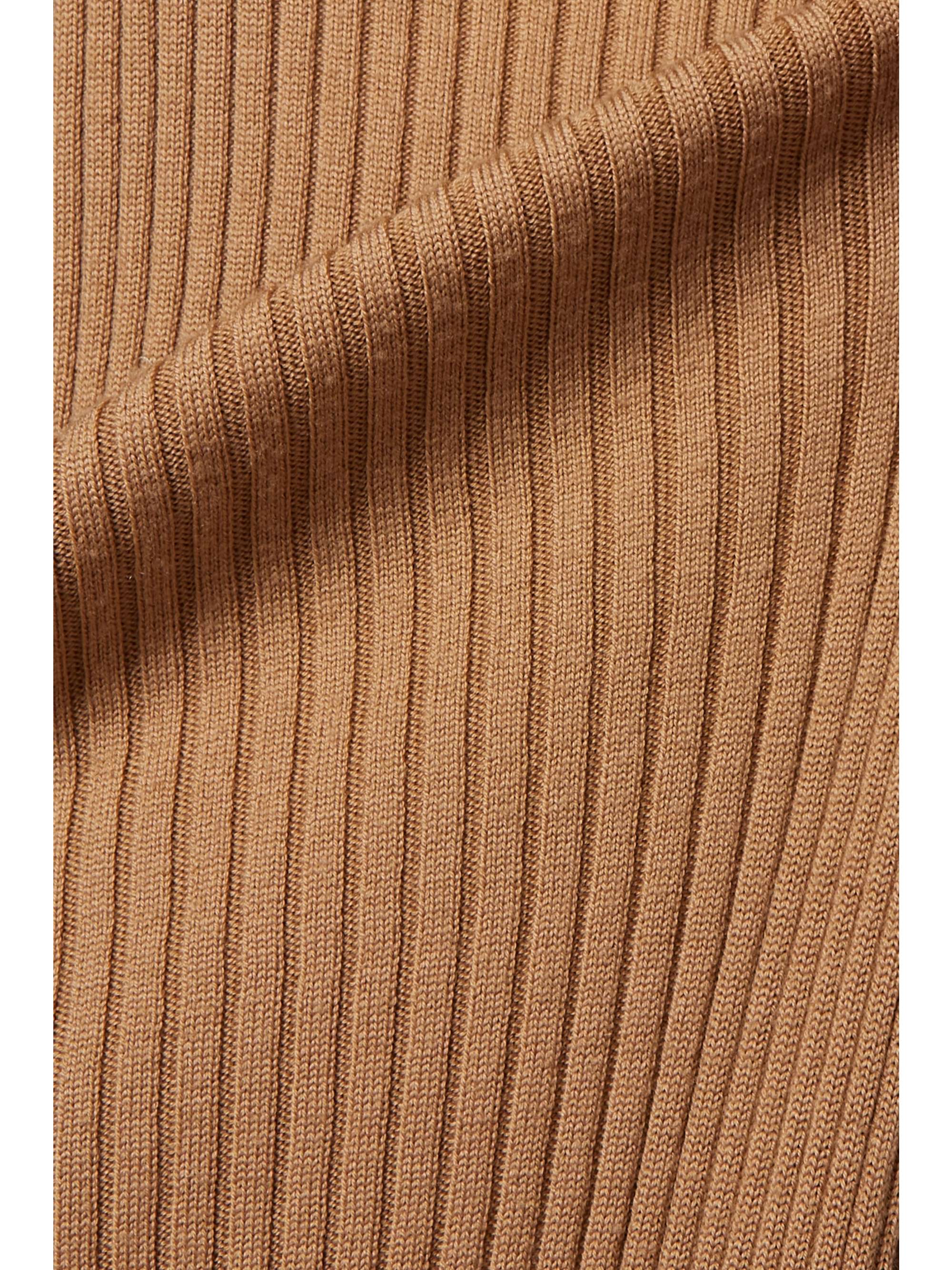 CHLOÉ Ribbed wool and cashmere-blend midi dress