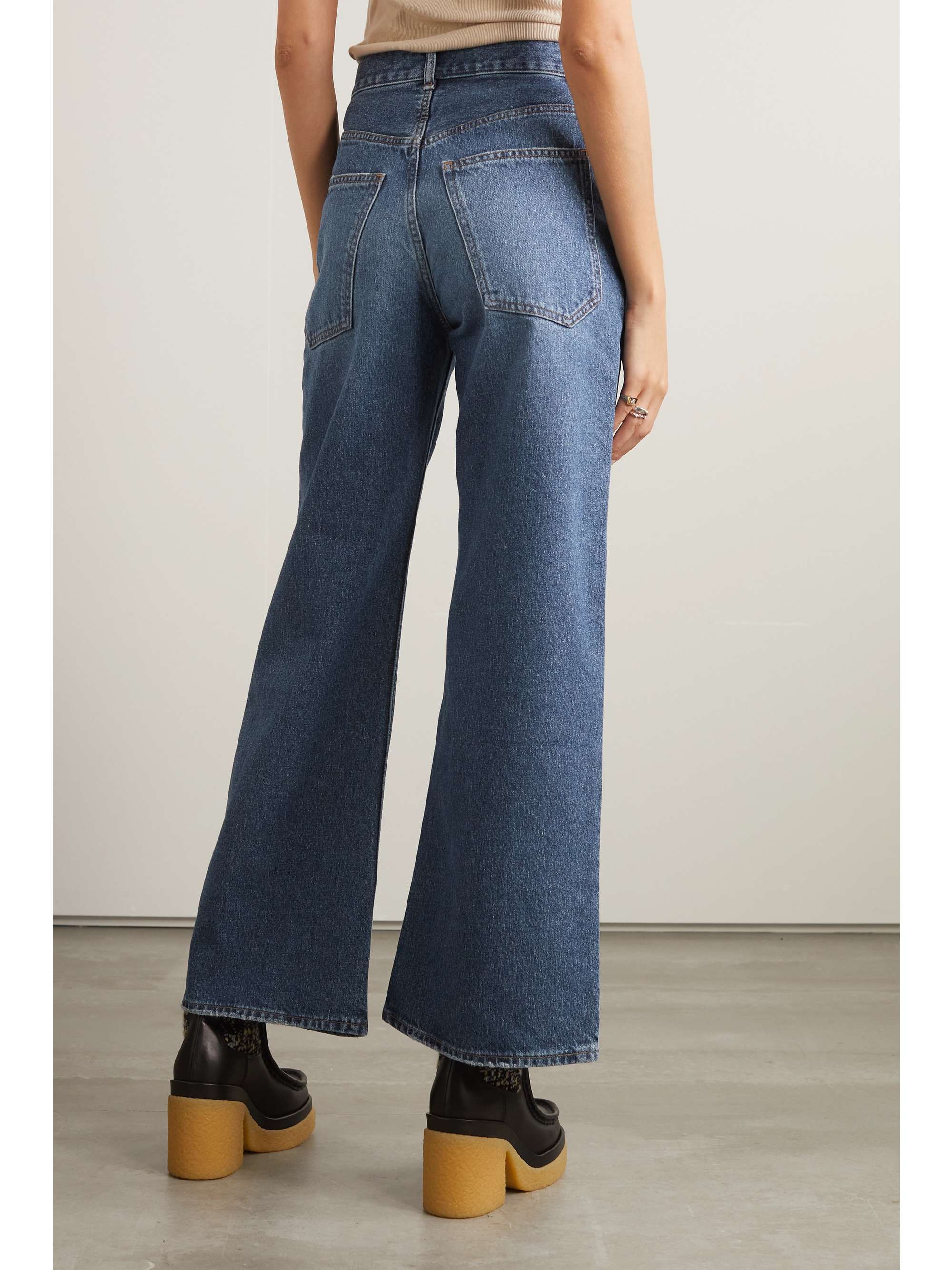 CHLOÉ Stromboli cropped mid-rise wide-leg jeans