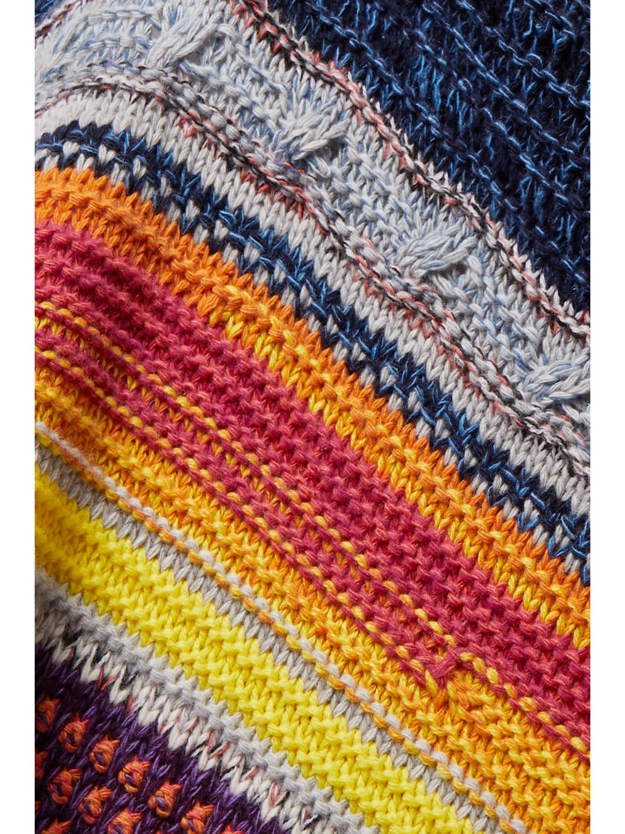 CHLOÉ Striped cashmere and wool-blend maxi dress
