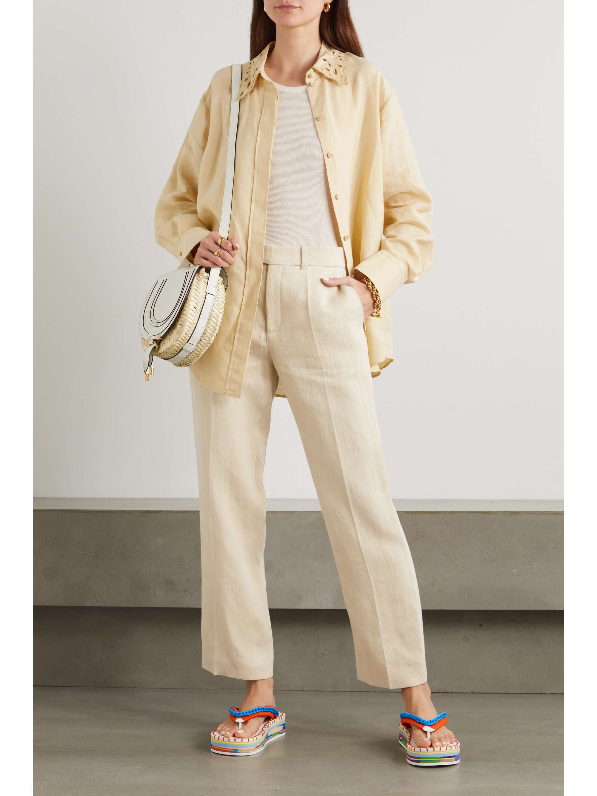 CHLOÉ Linen tapered pants