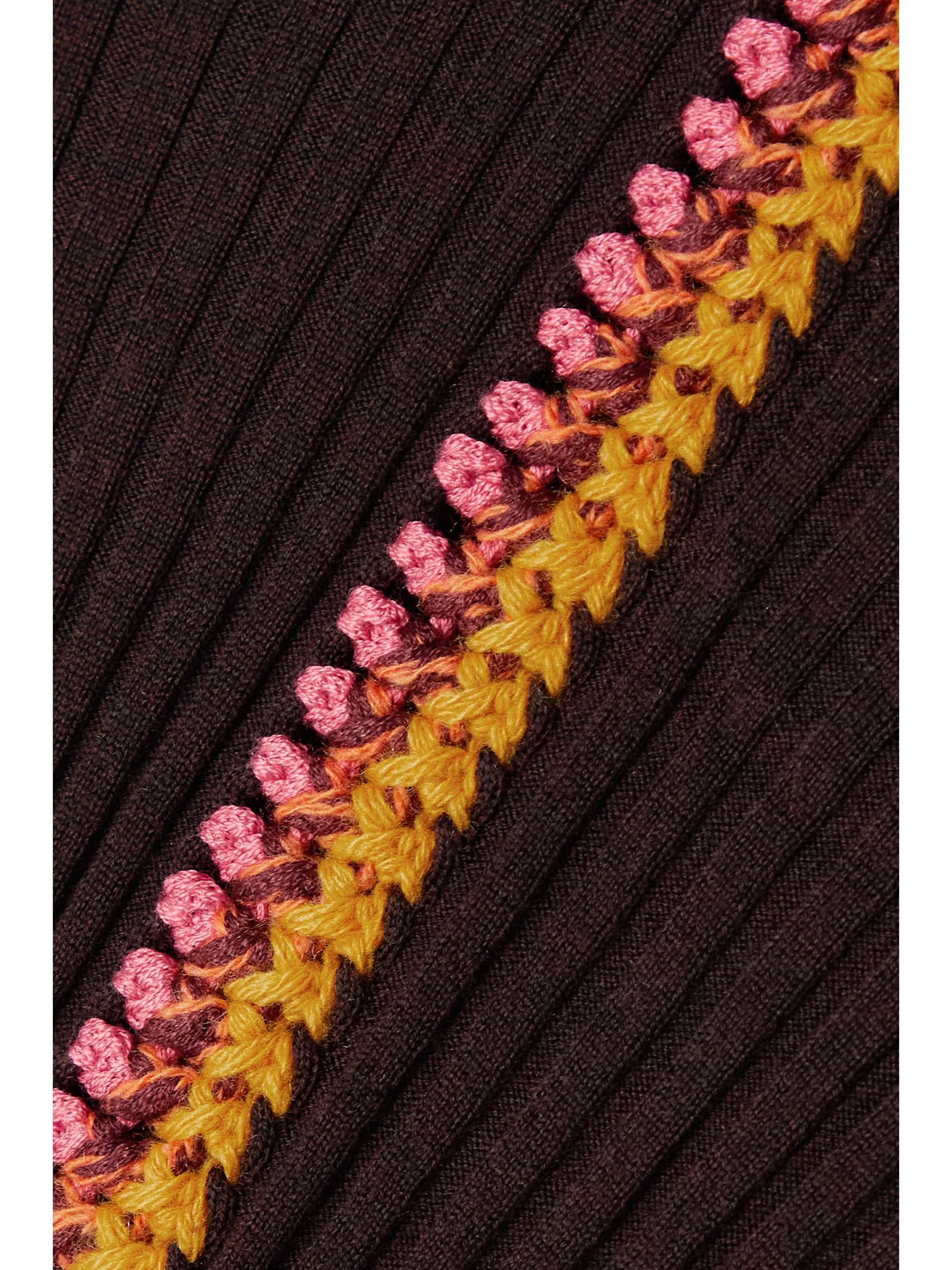 CHLOÉ Crocheted ribbed wool sweater