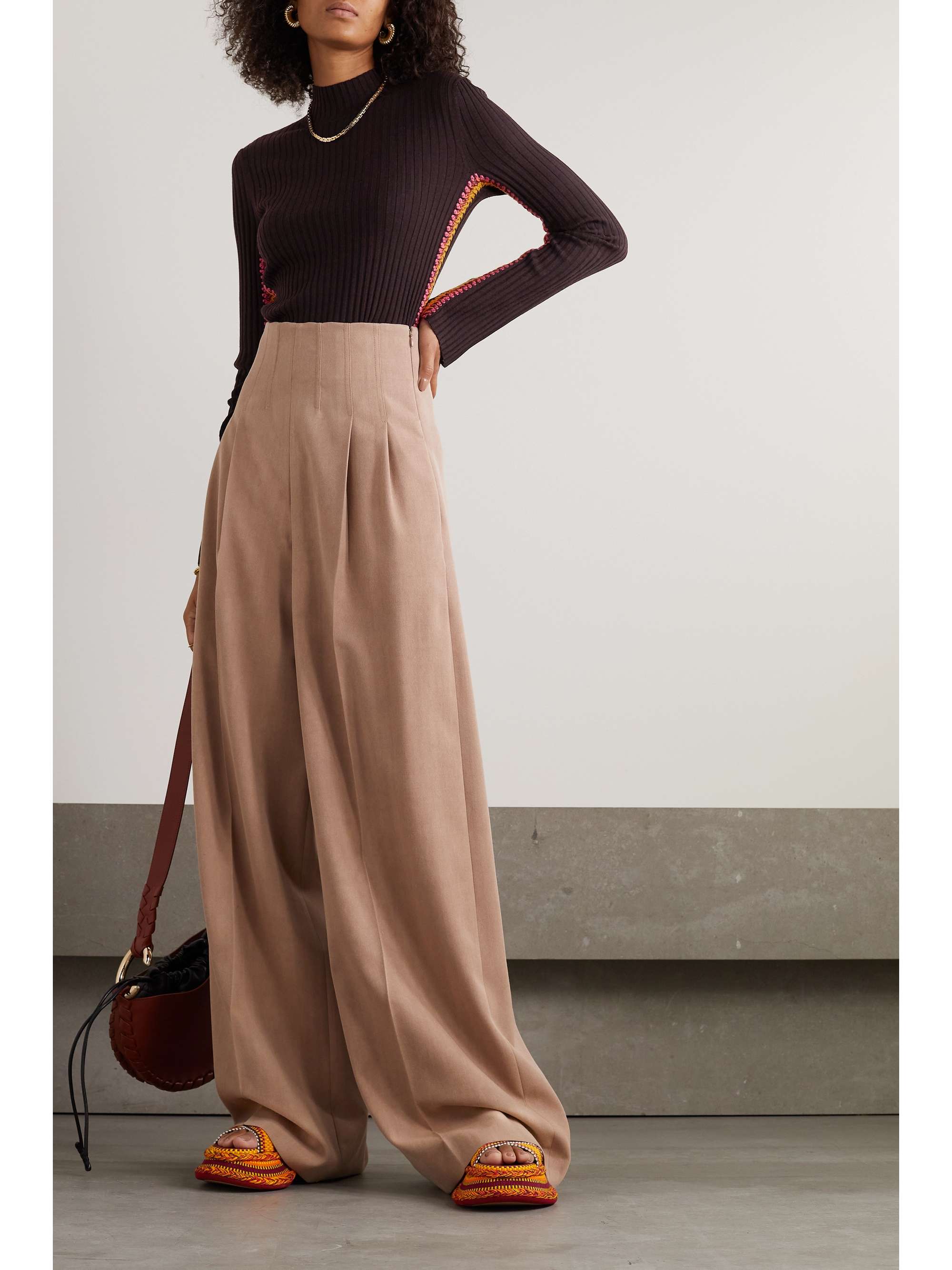 CHLOÉ Crocheted ribbed wool sweater