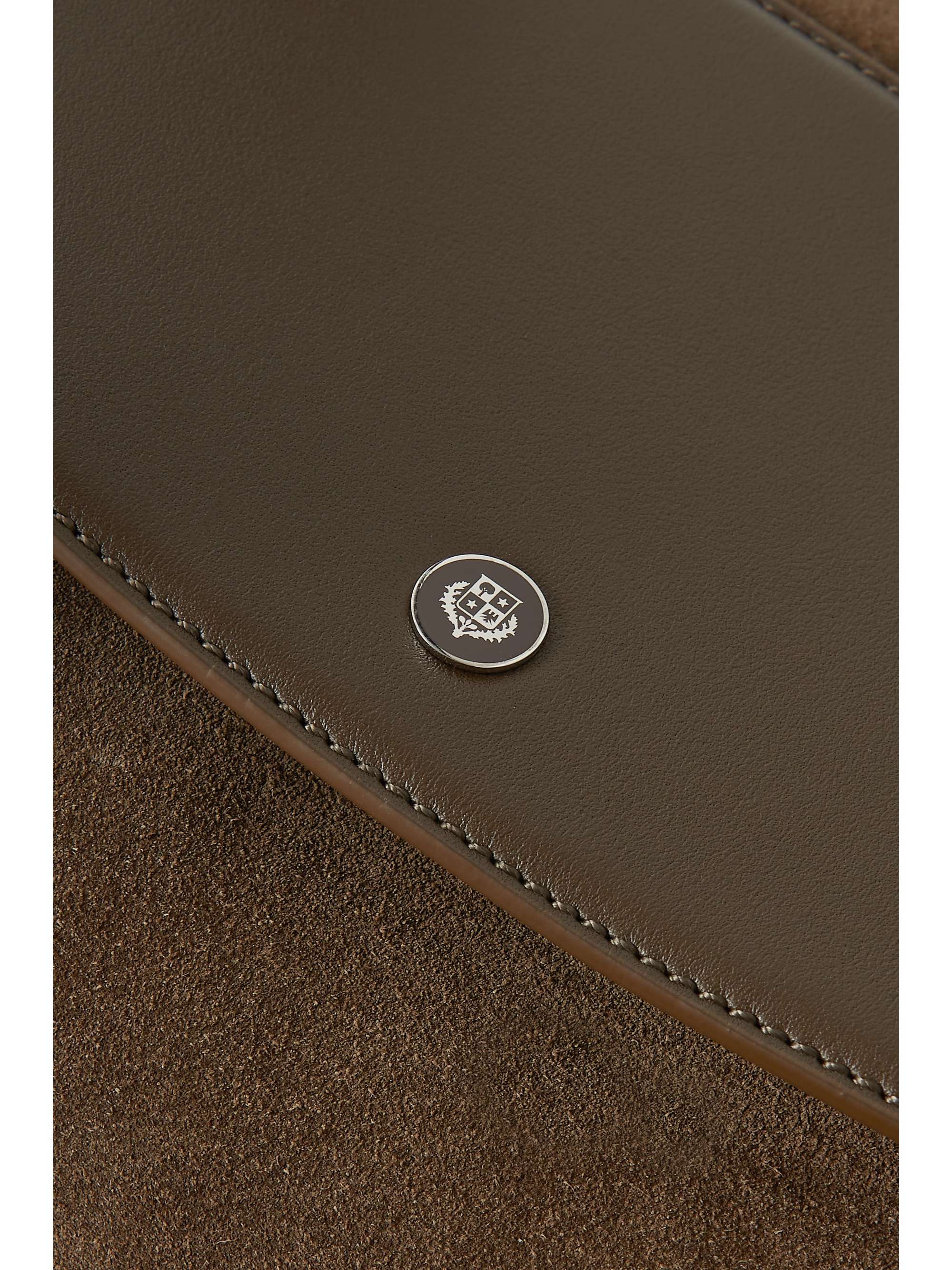 LORO PIANA Sesia Happy Day XL leather-trimmed suede tote