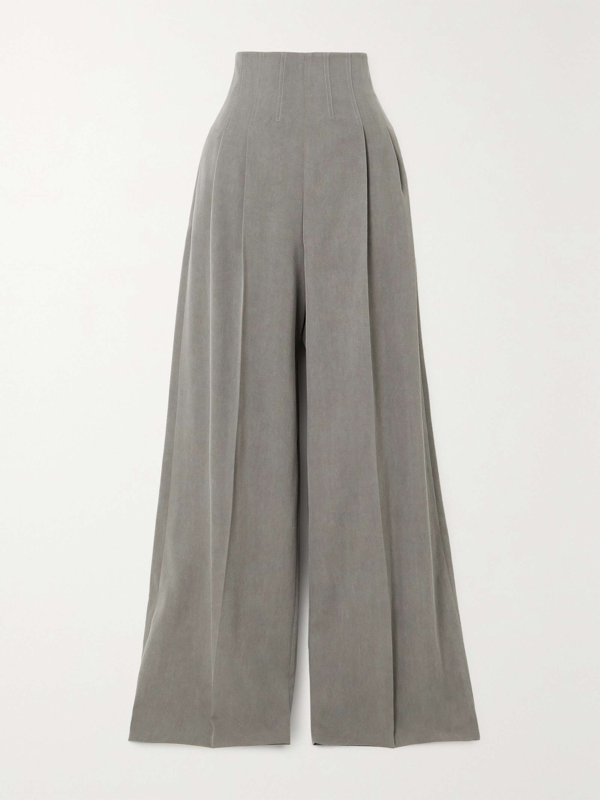 CHLOÉ Pleated wool-twill wide-leg pants