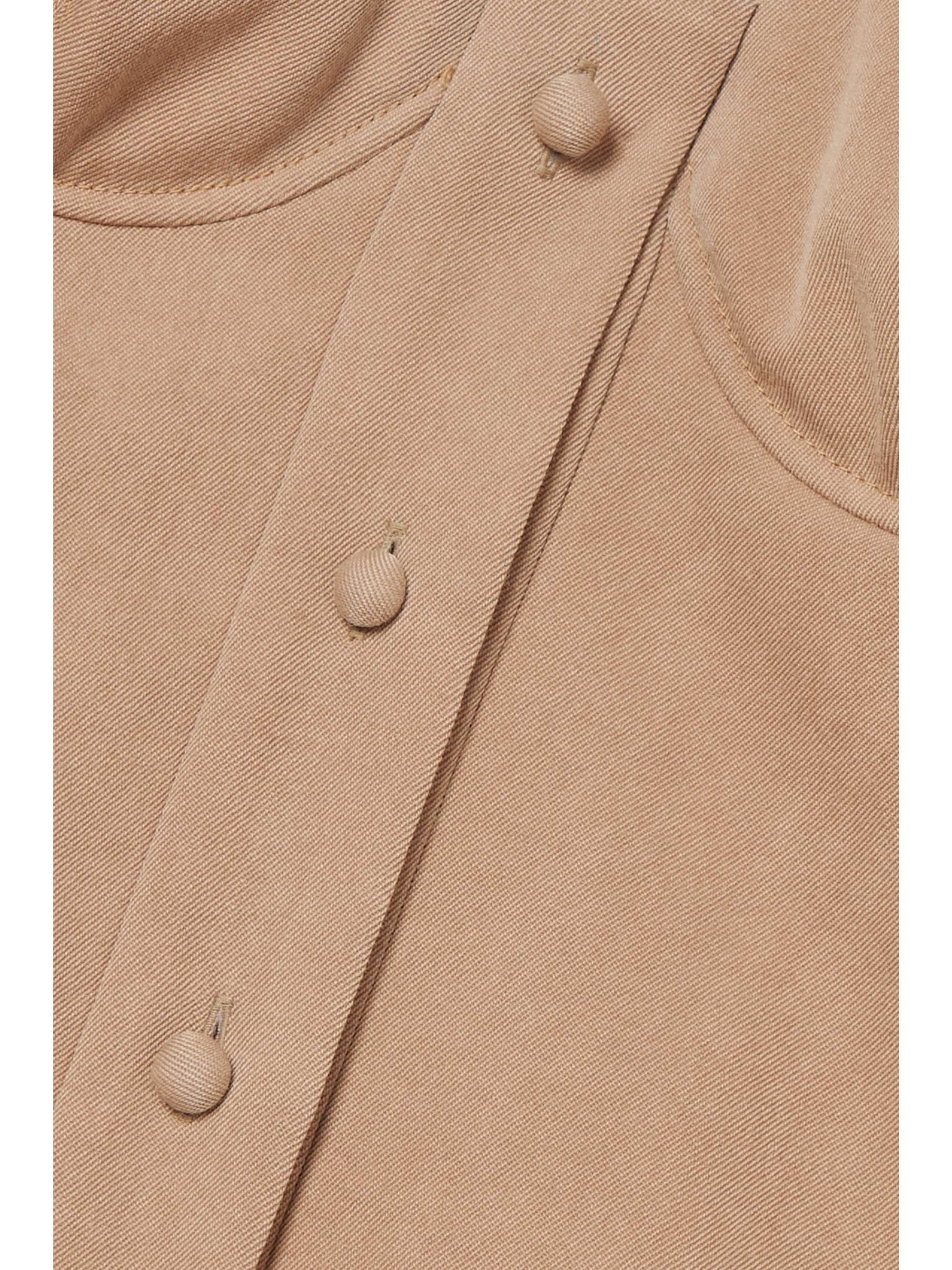 CHLOÉ Off-the-shoulder wool-twill blouse