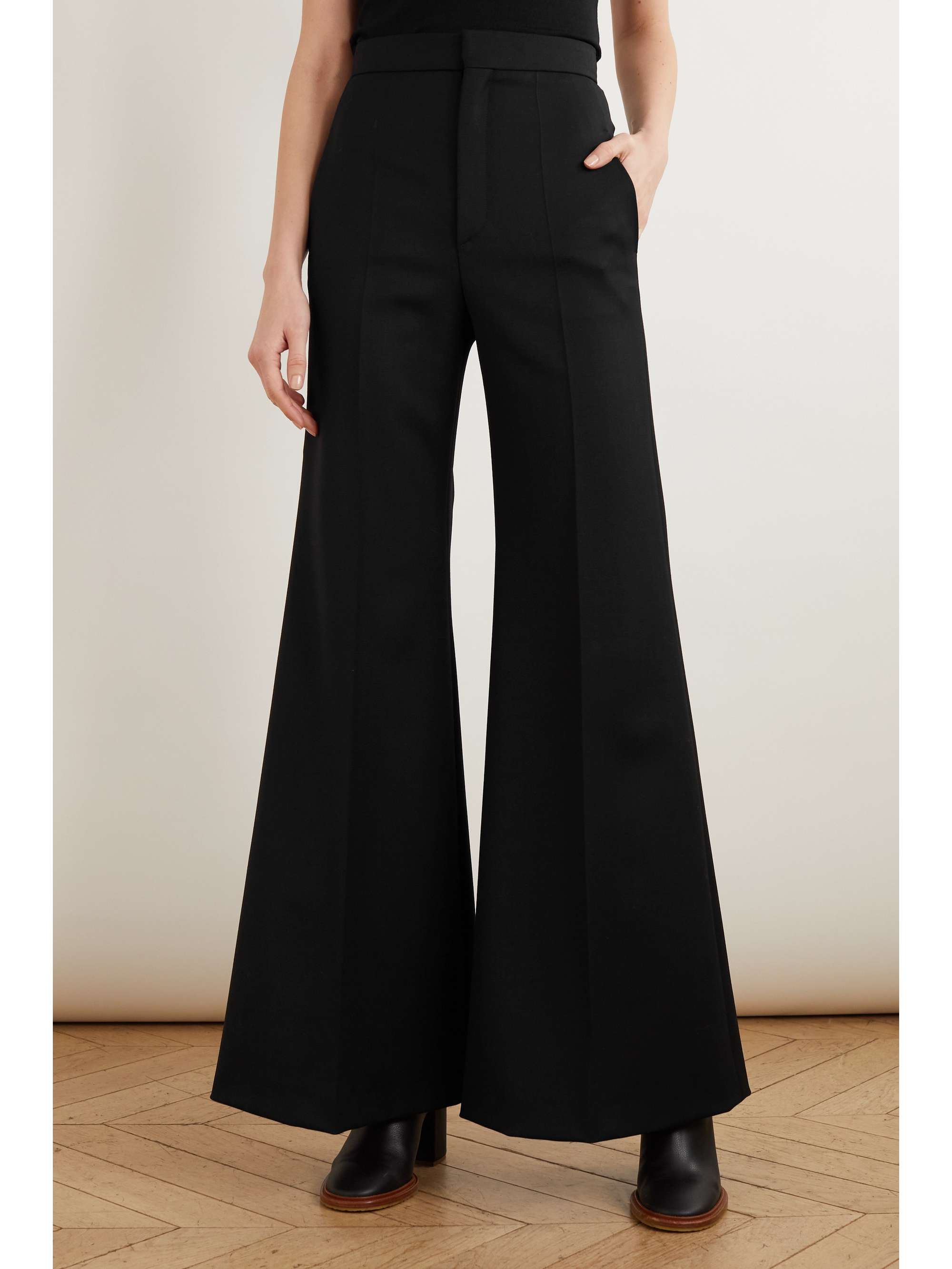CHLOÉ Stretch-wool flared pants