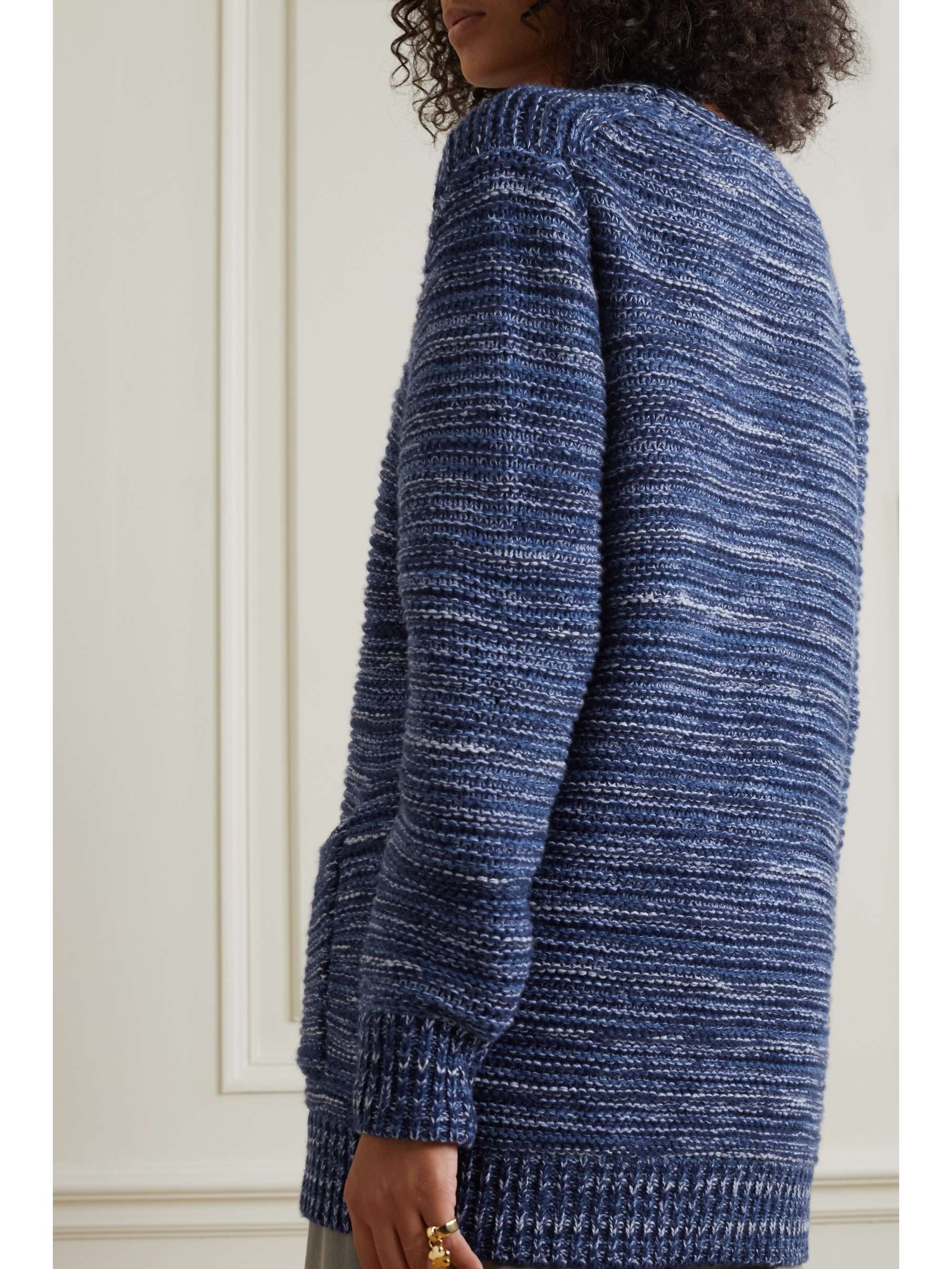 Space-dyed cashmere cardigan