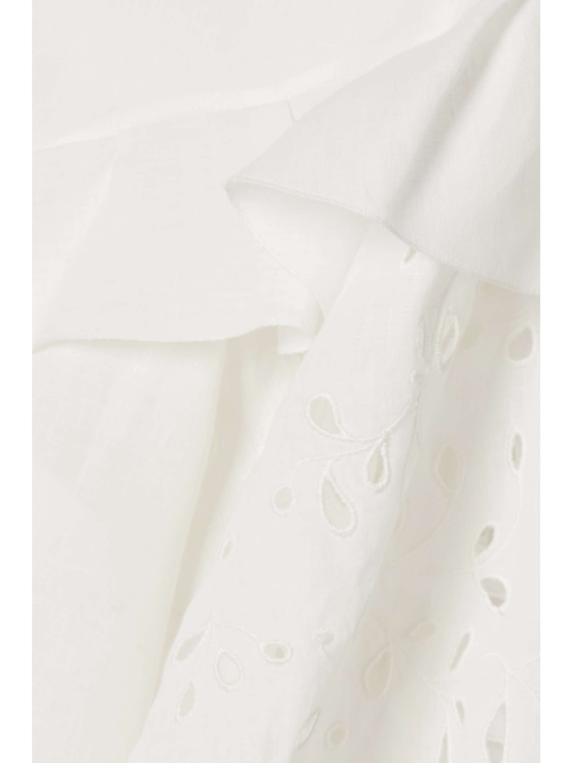 CHLOÉ Ruffled broderie anglaise linen blouse