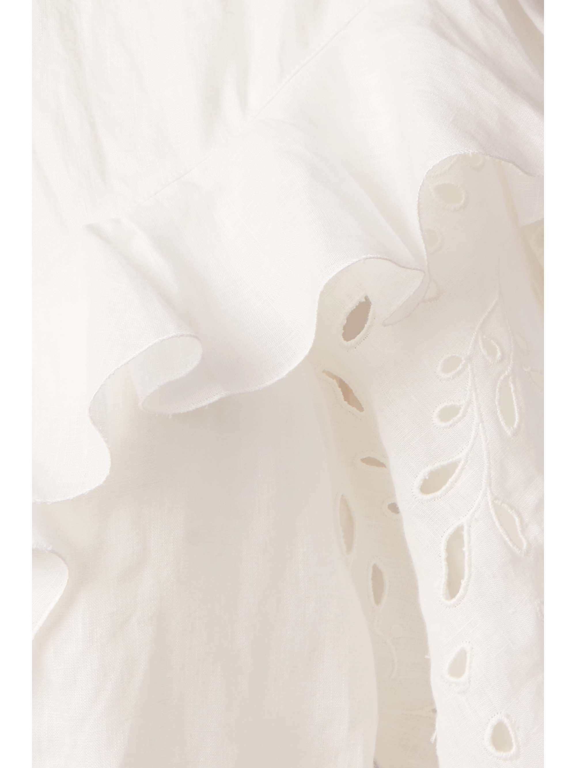 CHLOÉ Belted ruffled broderie anglaise linen maxi dress