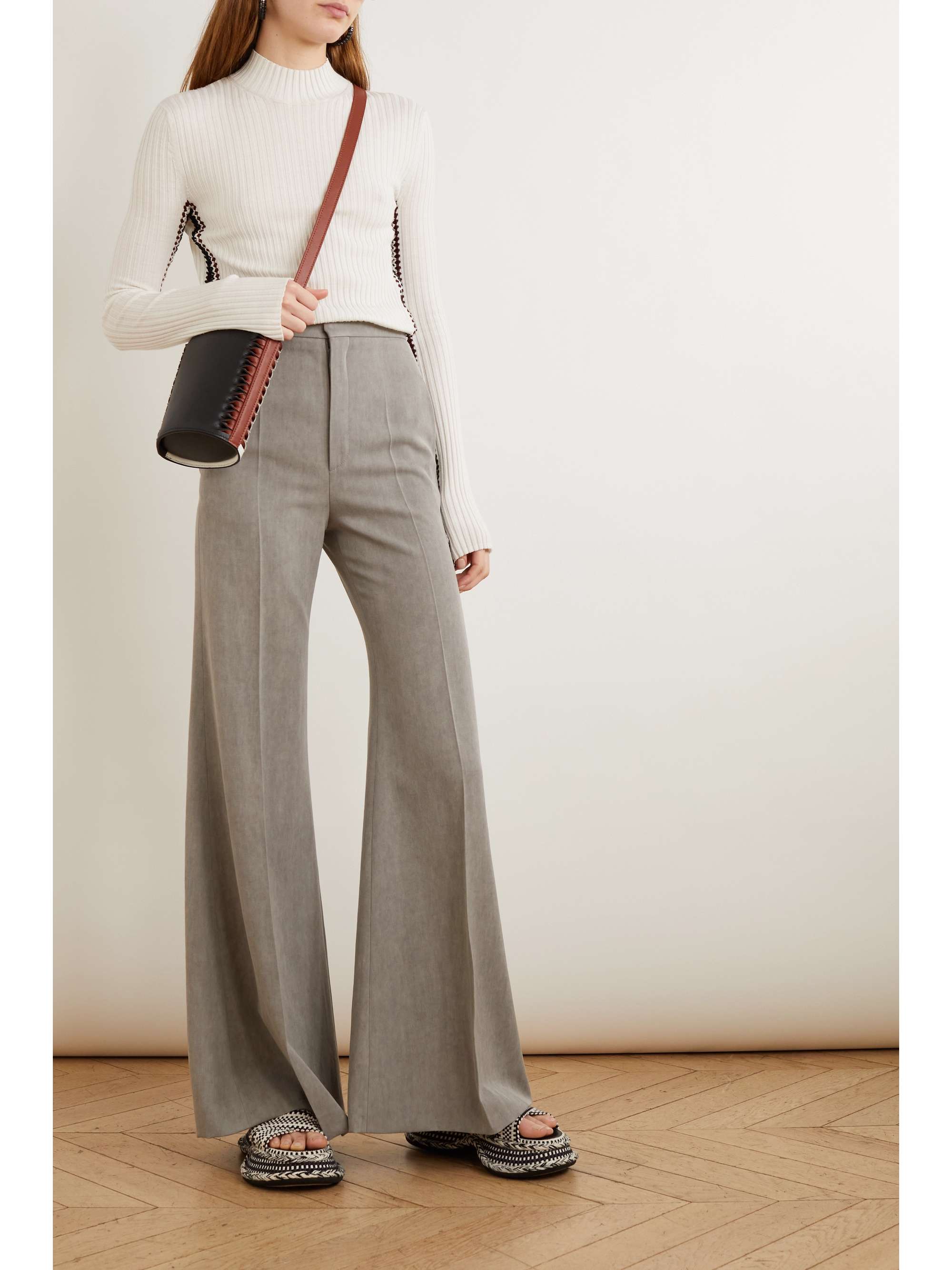 CHLOÉ Crocheted ribbed wool sweater