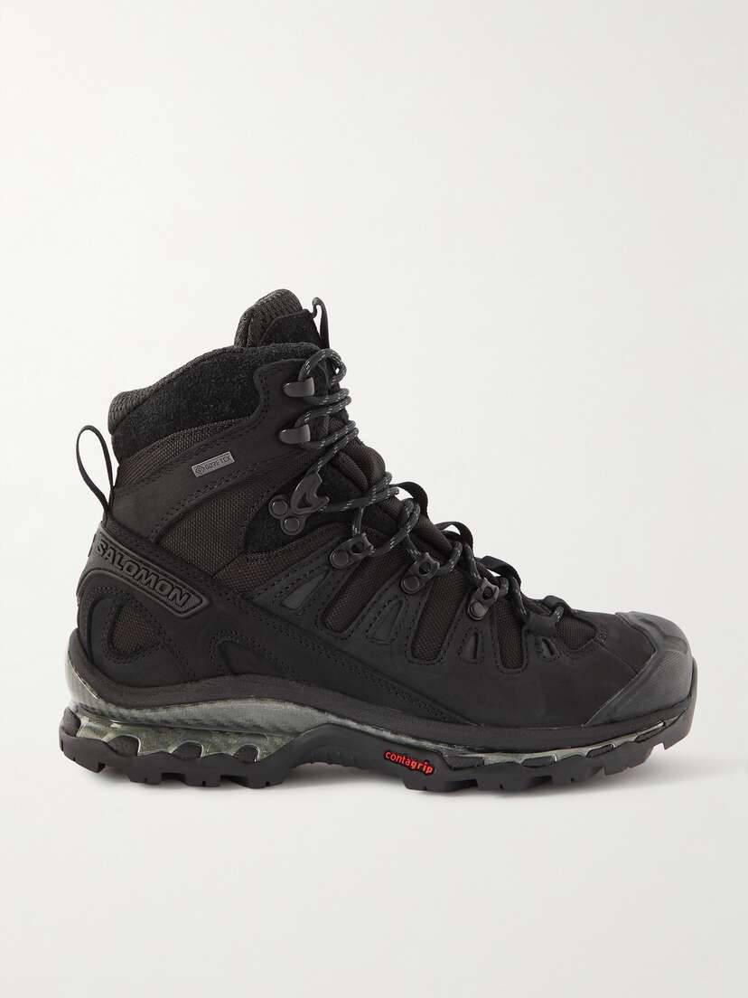 Salomon Quest Gtx Advanced Leather And Suede-trimmed Gore-tex Ankle Boots - UK 9