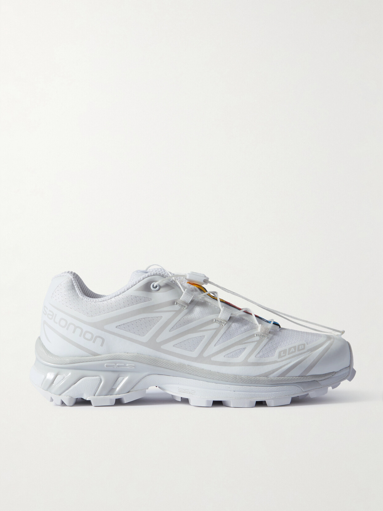 Salomon Xt-6 Rubber-trimmed Mesh Trainers In White