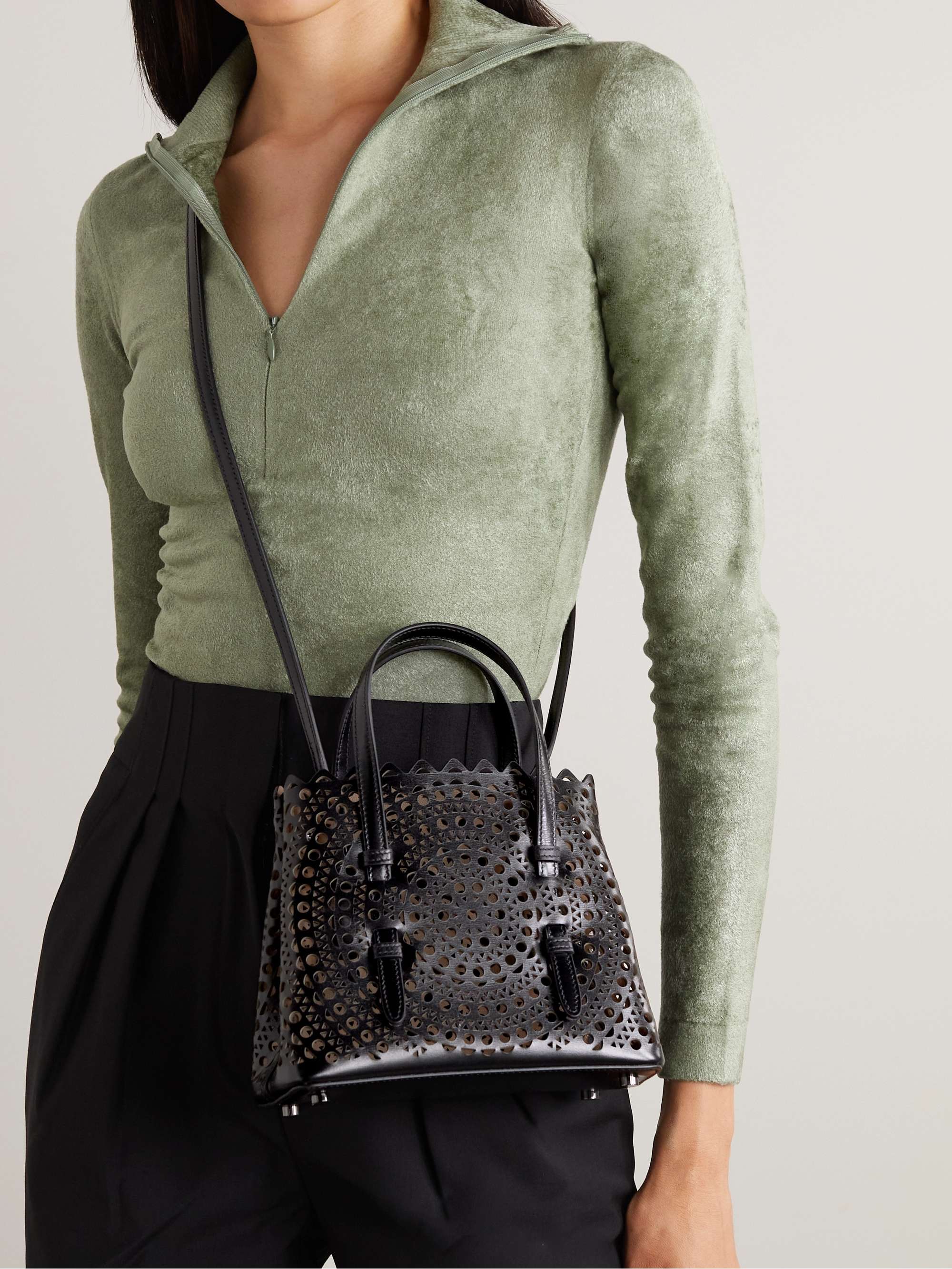 ALAÏA Mina 20 Tote aus lasergeschnittenem Leder
