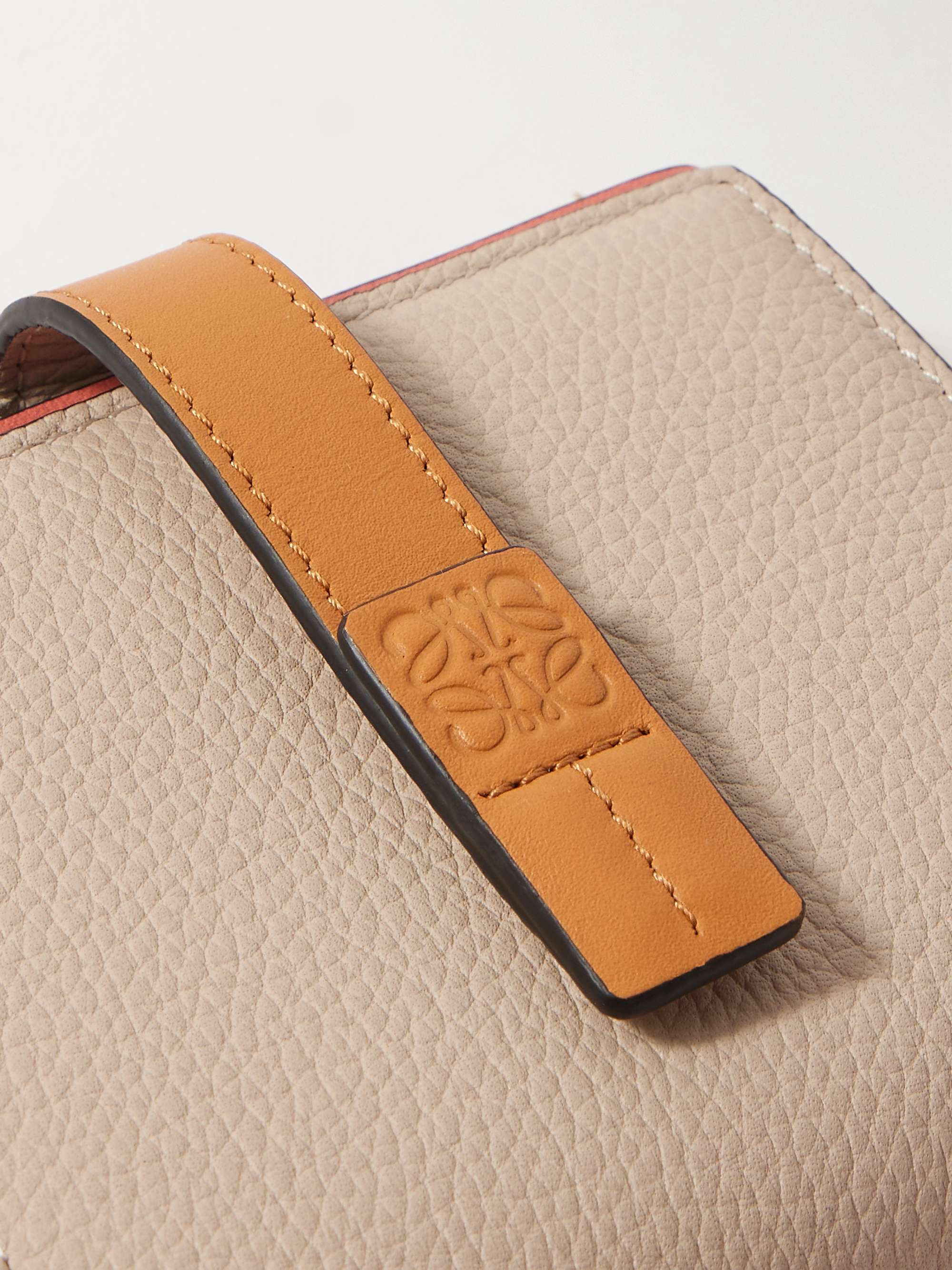 LOEWE Two-tone textured-leather wallet