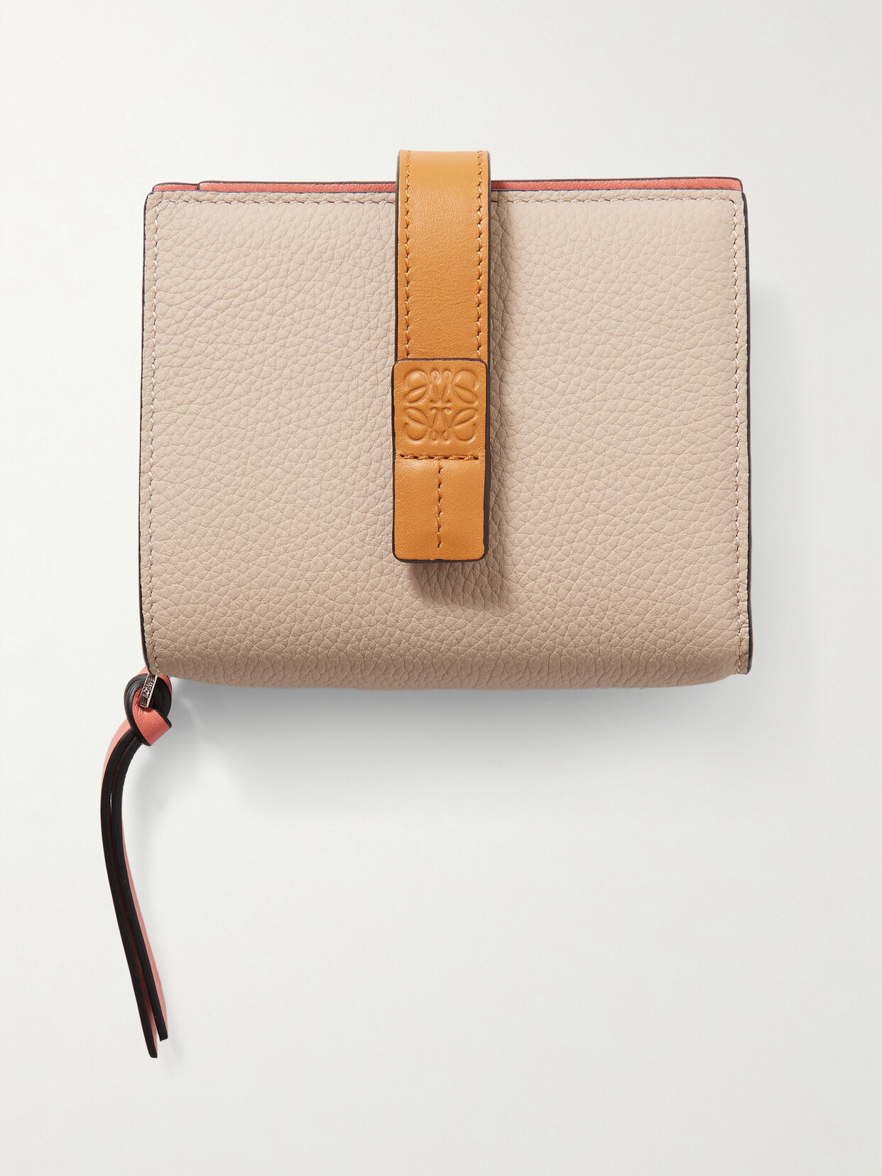 Loewe Two-tone Leather Wallet In Neutrals