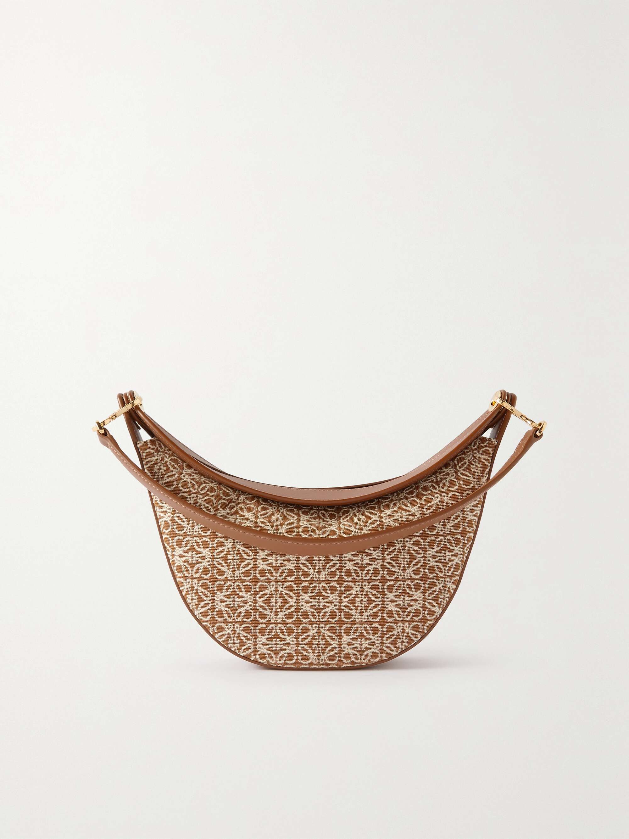 net-a-porter.com | Luna kleine Schultertasche aus Leder und Canvas mit Jacquard-Muster