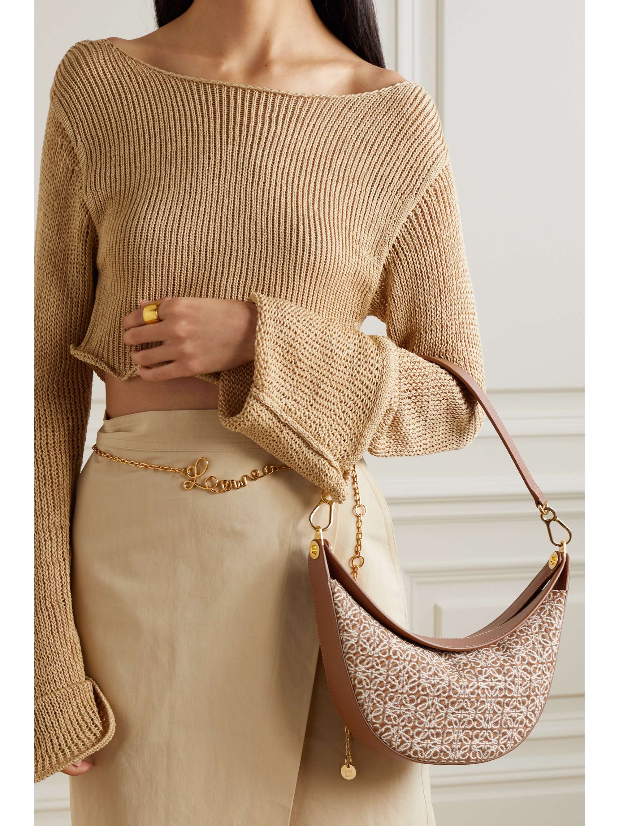 Loewe Luna Leather Shoulder Bag