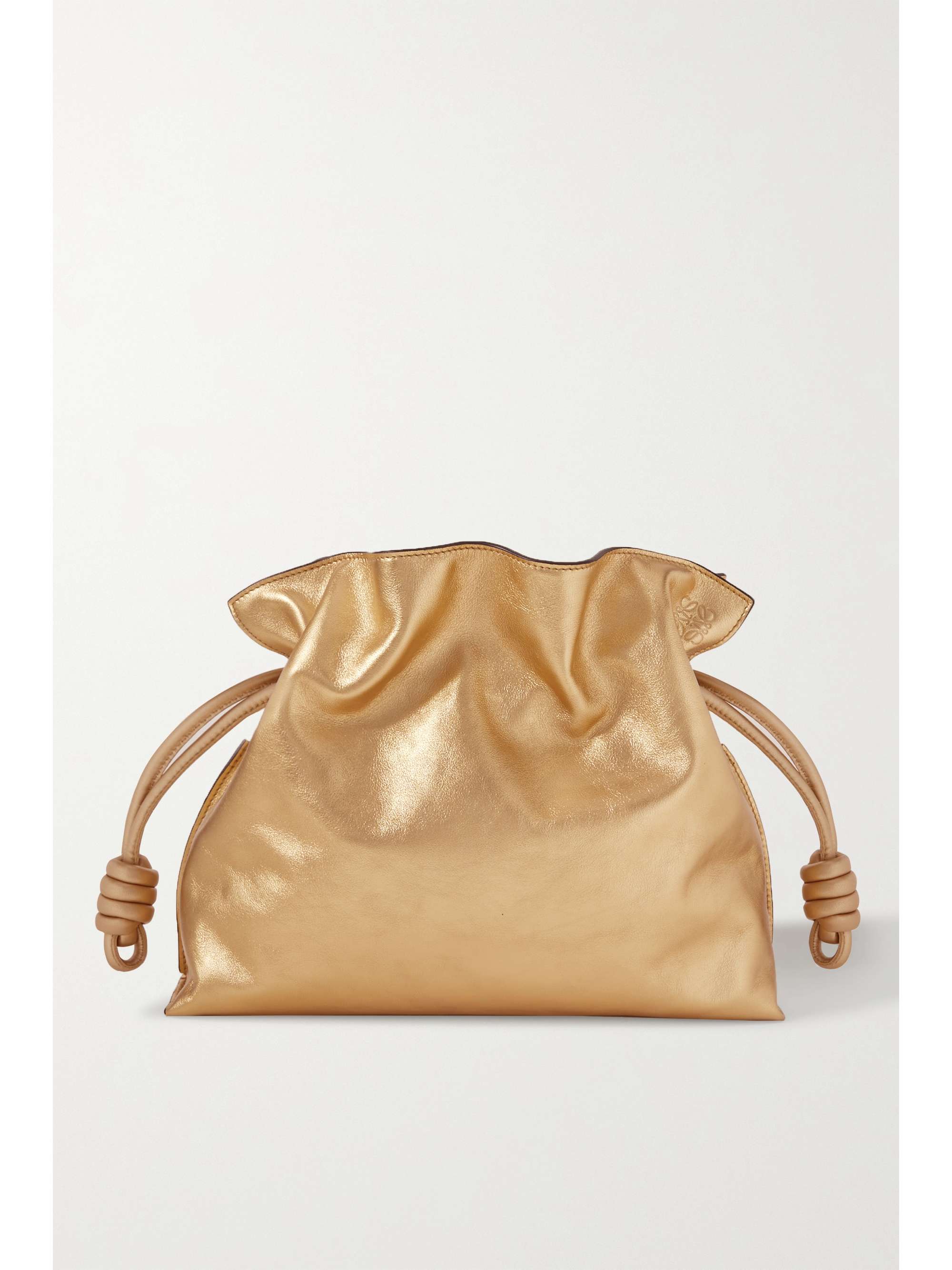 Gold Flamenco medium metallic leather clutch | LOEWE | NET-A-PORTER Gold Flamenco medium metallic leather clutch | LOEWE | NET-A-PORTER