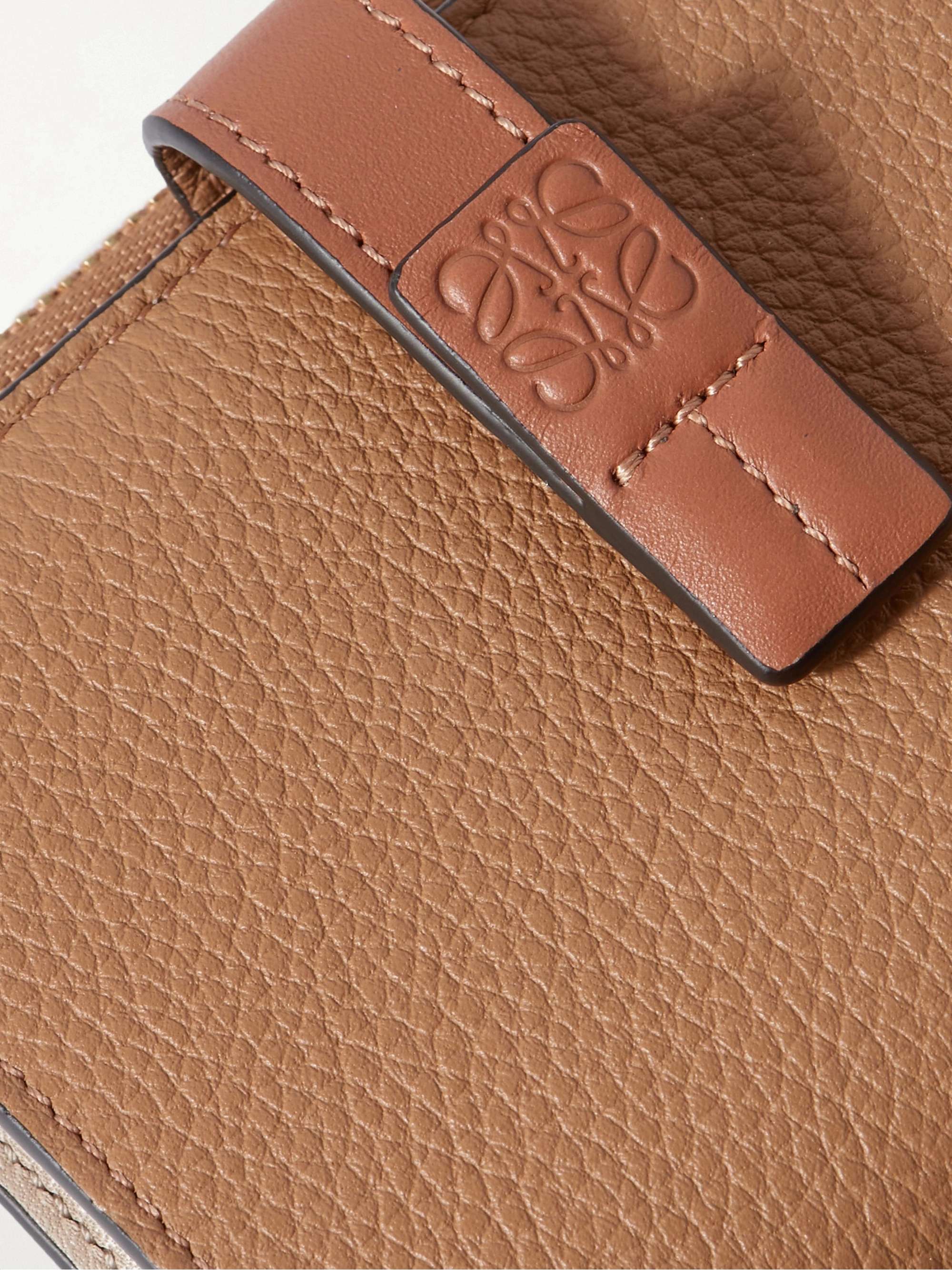 LOEWE Two-tone textured-leather wallet