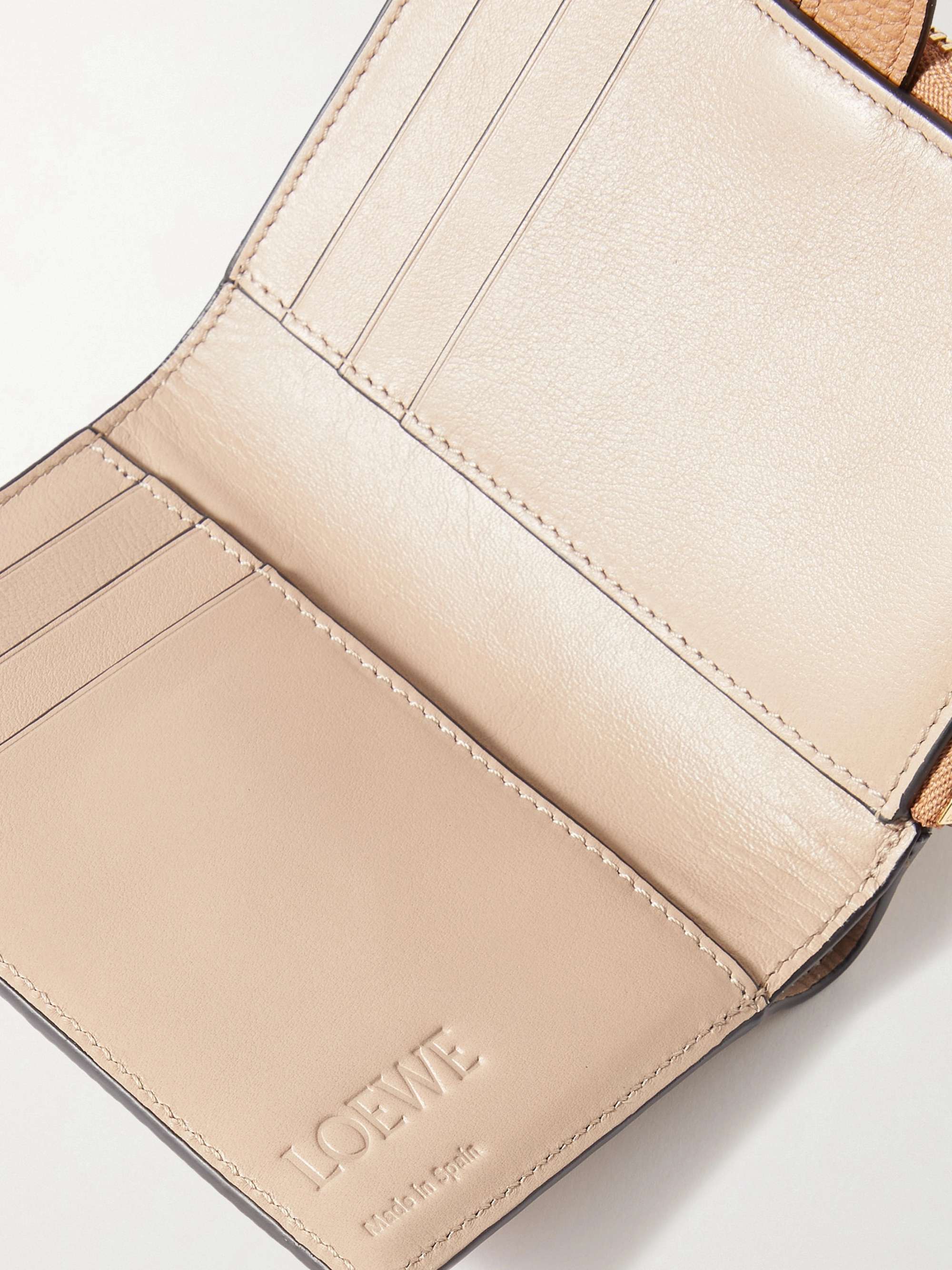 LOEWE Two-tone textured-leather wallet