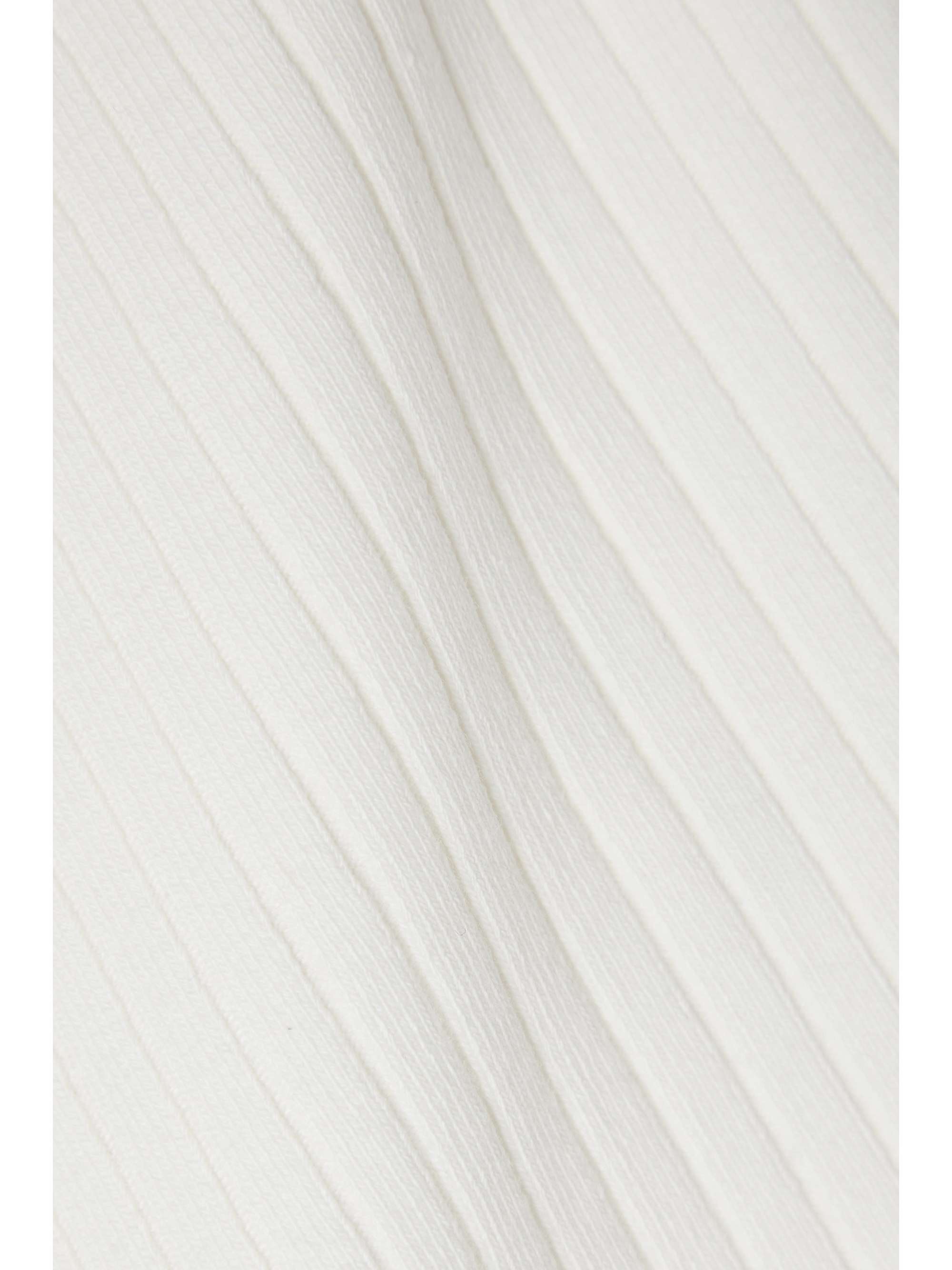 THE RANGE Cropped ribbed stretch-cotton halterneck top