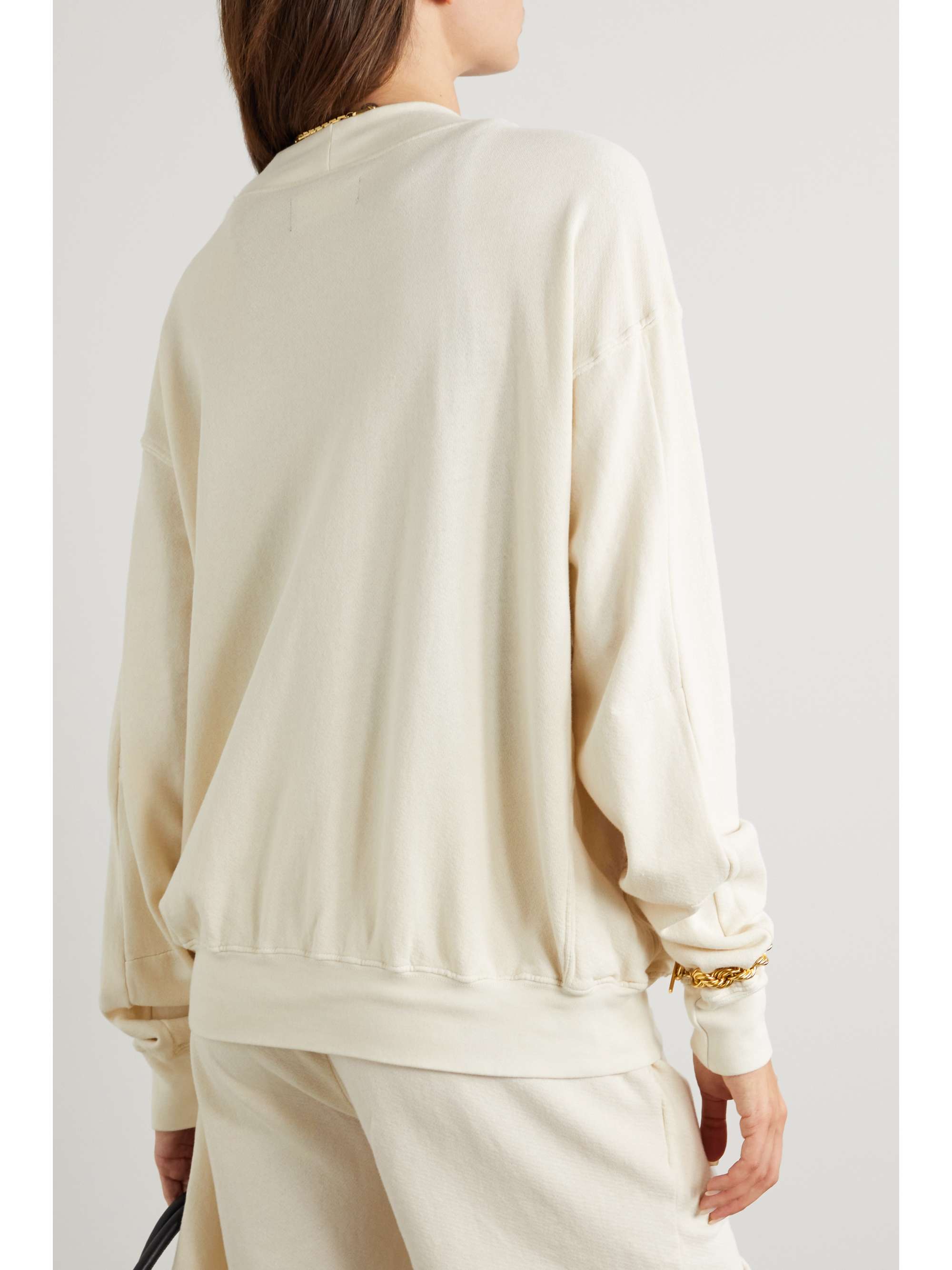 Ivory Organic cotton-terry cardigan 