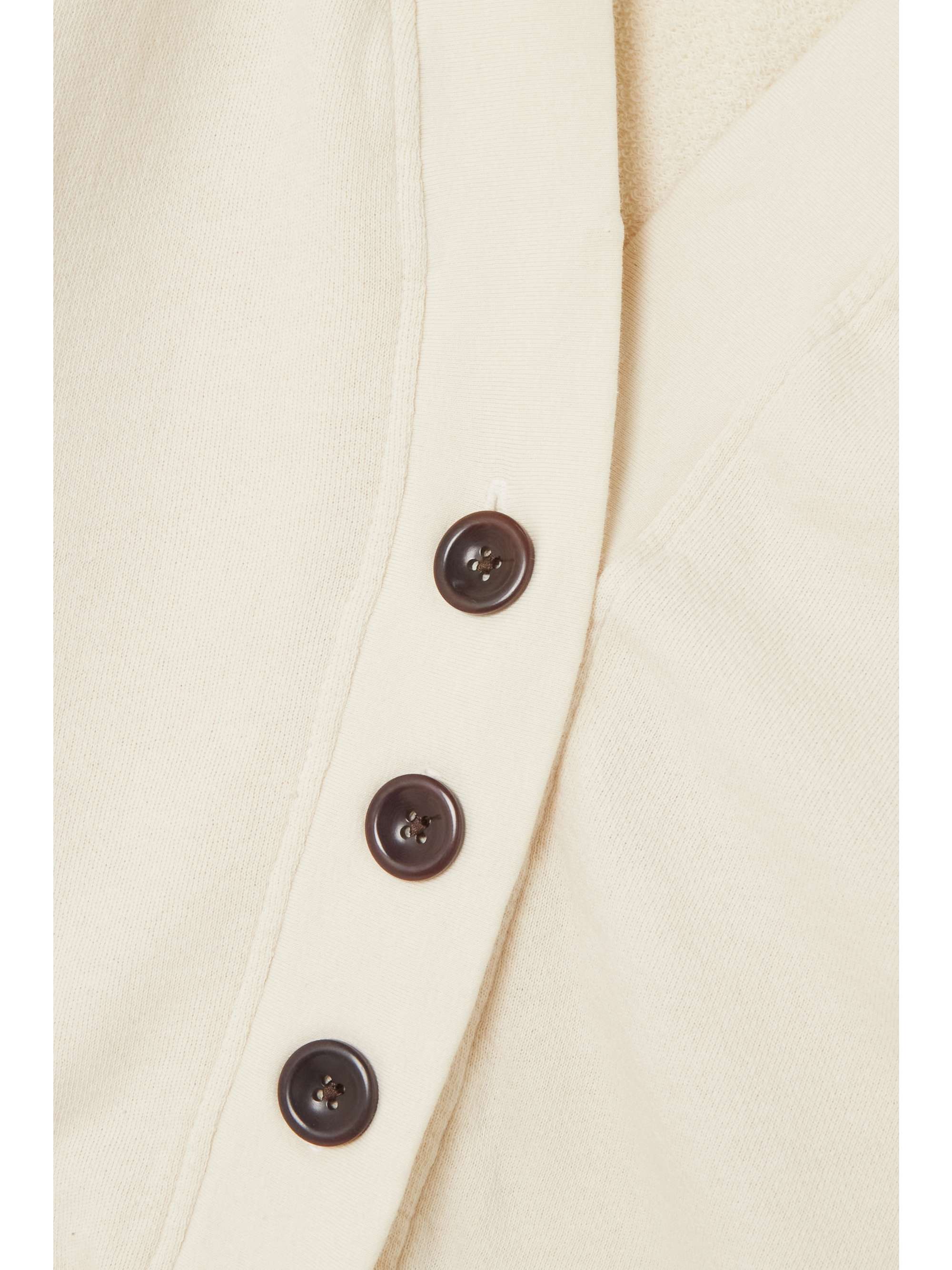 Ivory Organic cotton-terry cardigan 