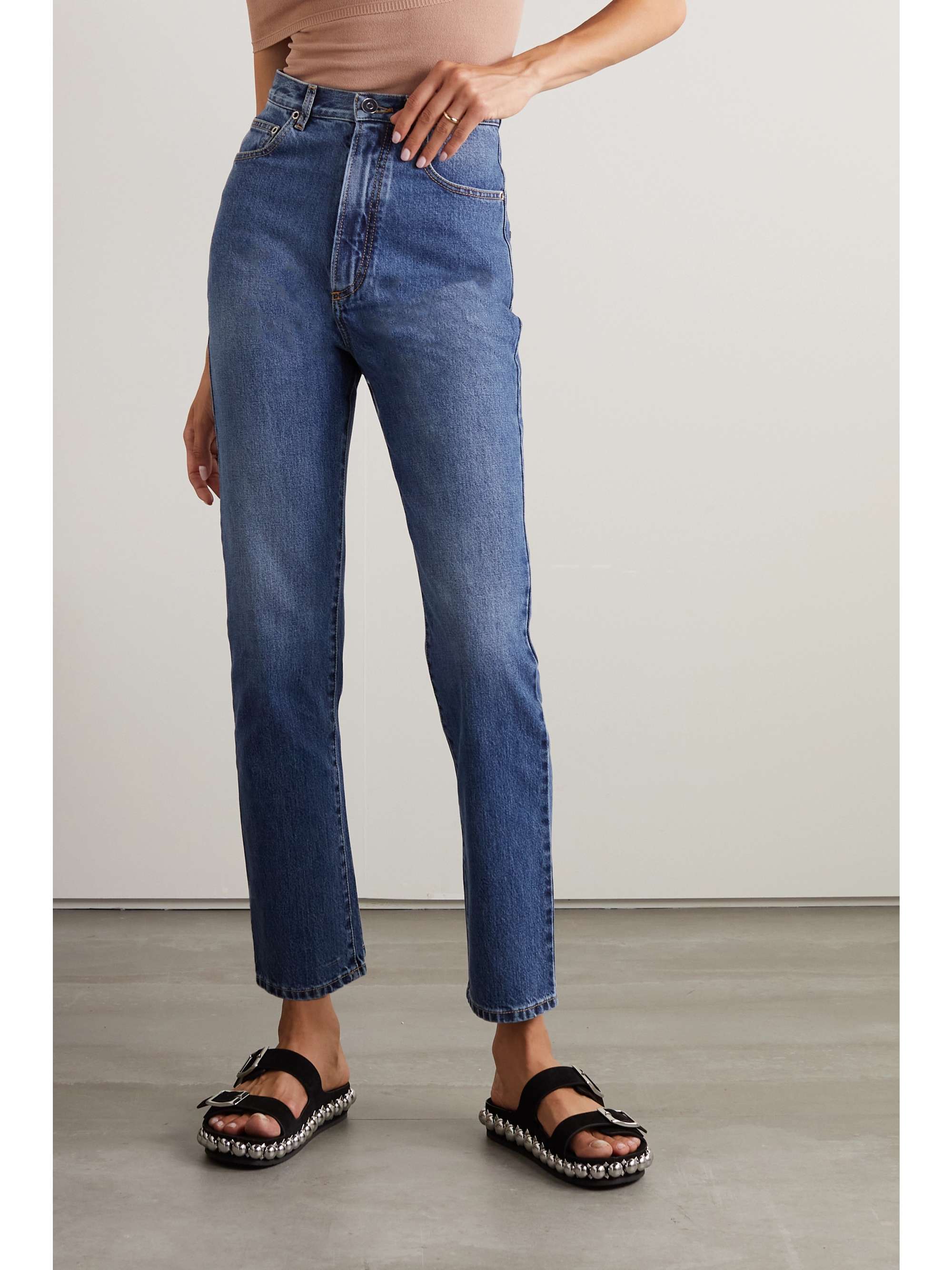 ALAÏA High-rise straight-leg jeans