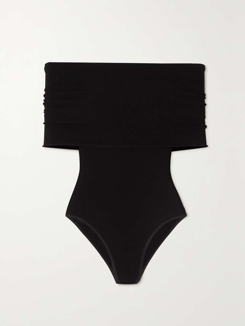 Alaïa Editions Angie Off-the-shoulder Stretch-knit Bodysuit - FR 34