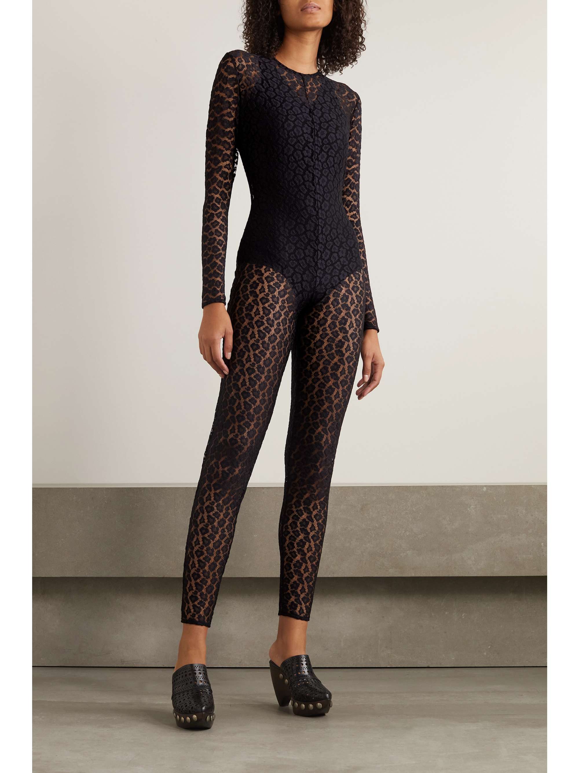 ALAÏA Embroidered lace jumpsuit NETAPORTER